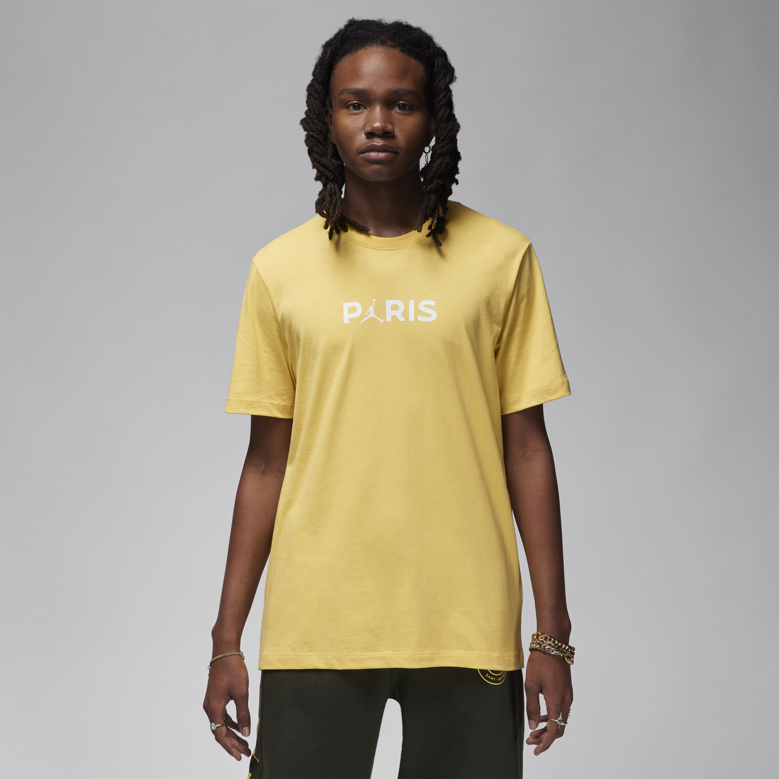 Jordan Nike Men's Paris Saint-germain T-shirt In Yellow