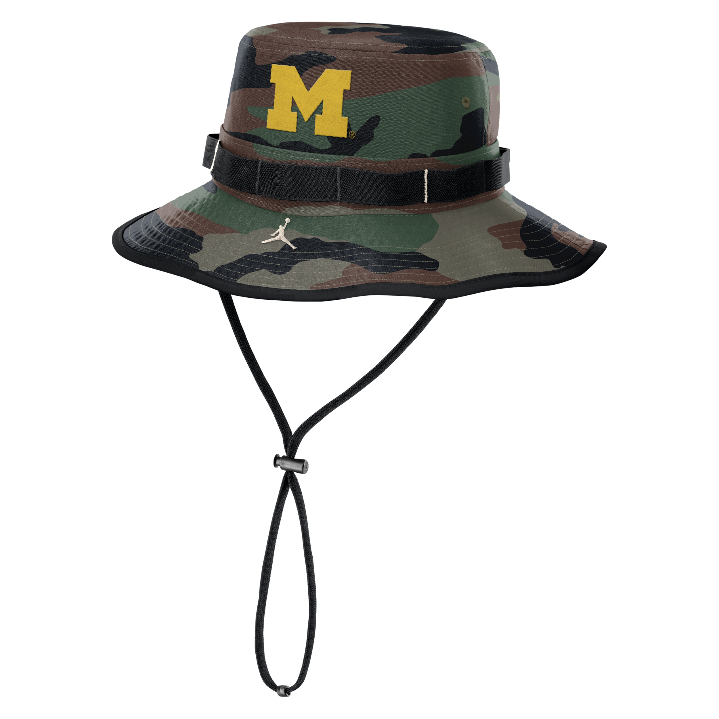 Jordan Men's Camo Michigan Wolverines 2024 Military Appreciation Apex Bucket Hat In Green