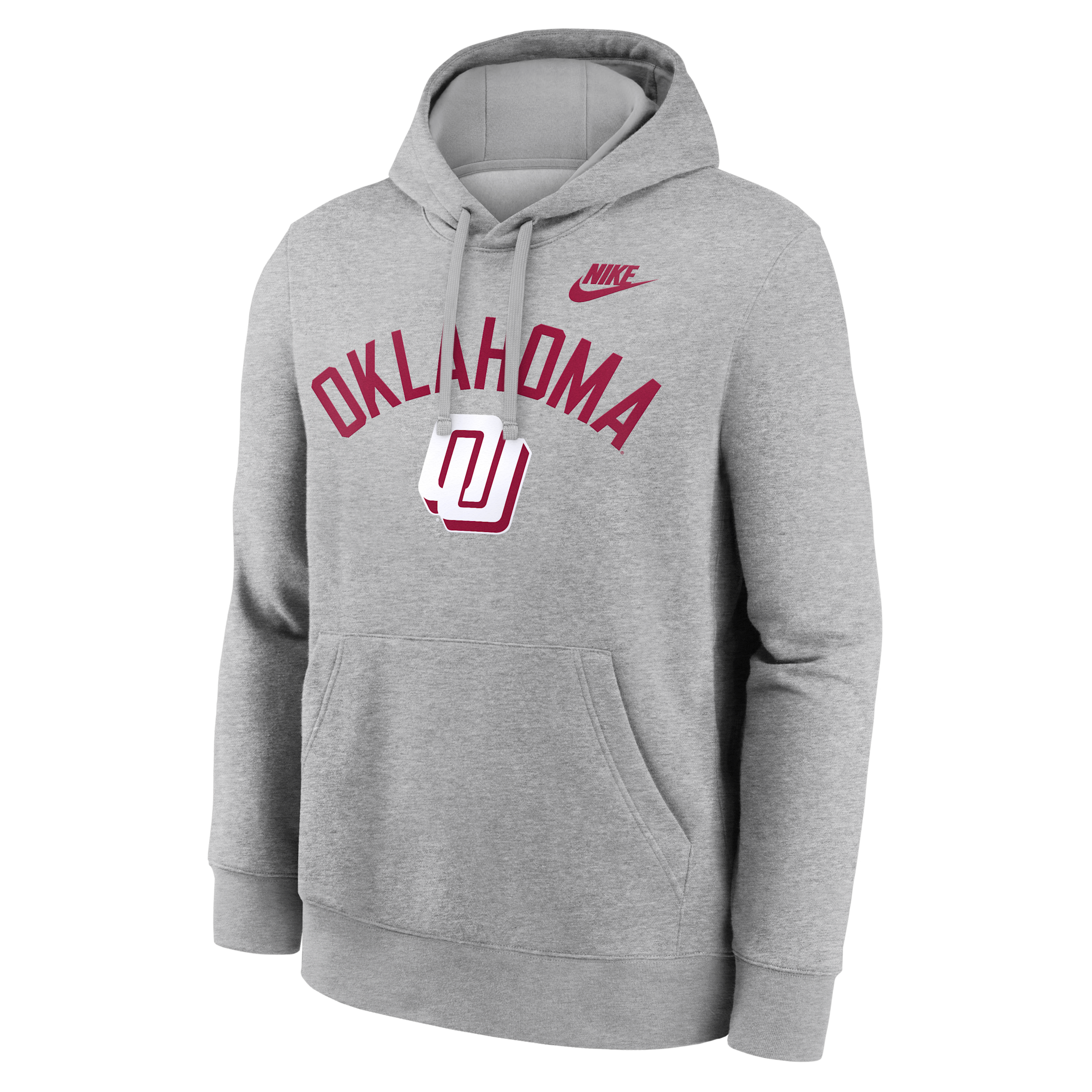 Oklahoma Legacy Arch Club Nike Men's College Pullover Hoodie in Grey | NKDK06GOKV-N9R