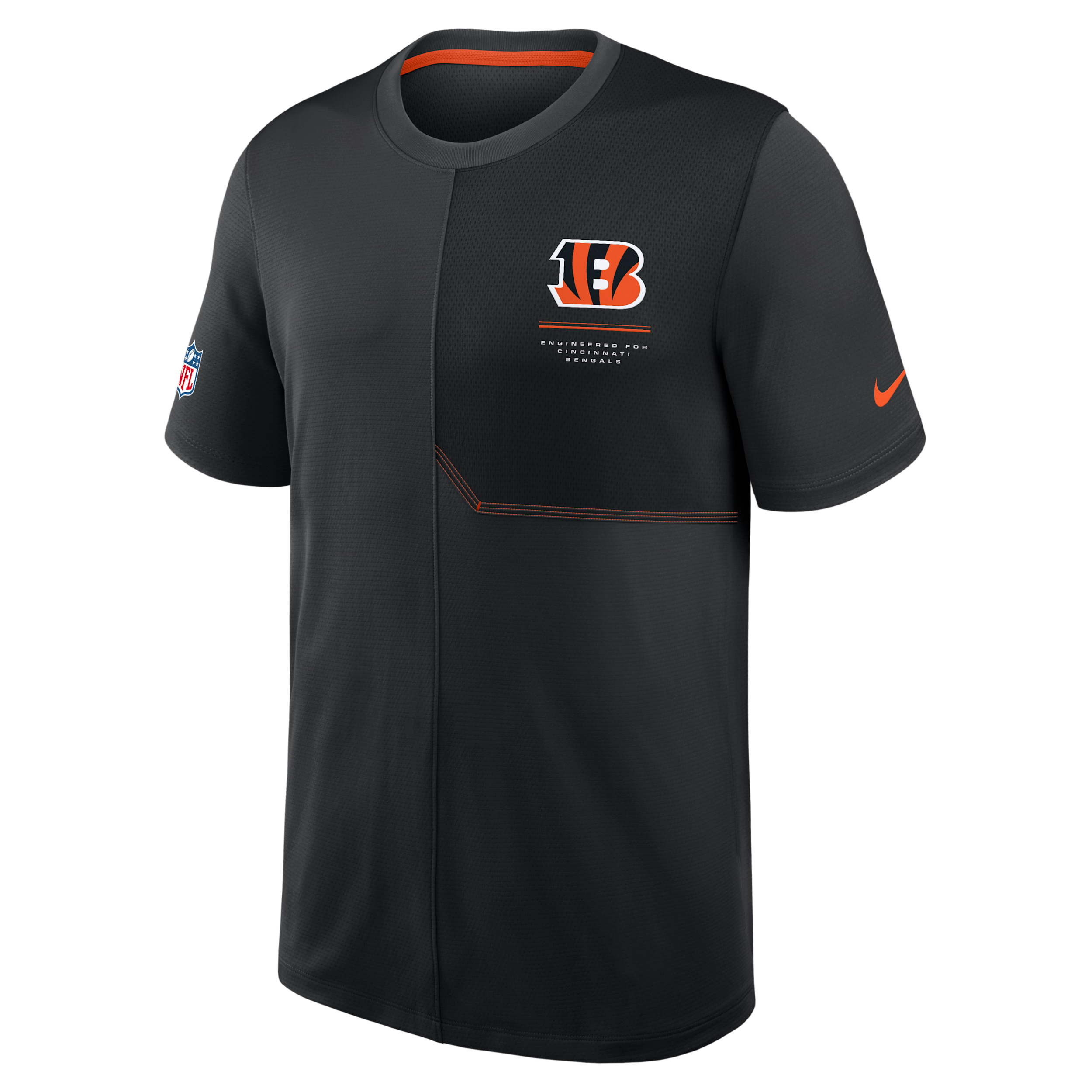 Cincinnati Bengals Sideline Coach Nike Men's Dri-FIT NFL Top in Black | 03B251K9A-B8B