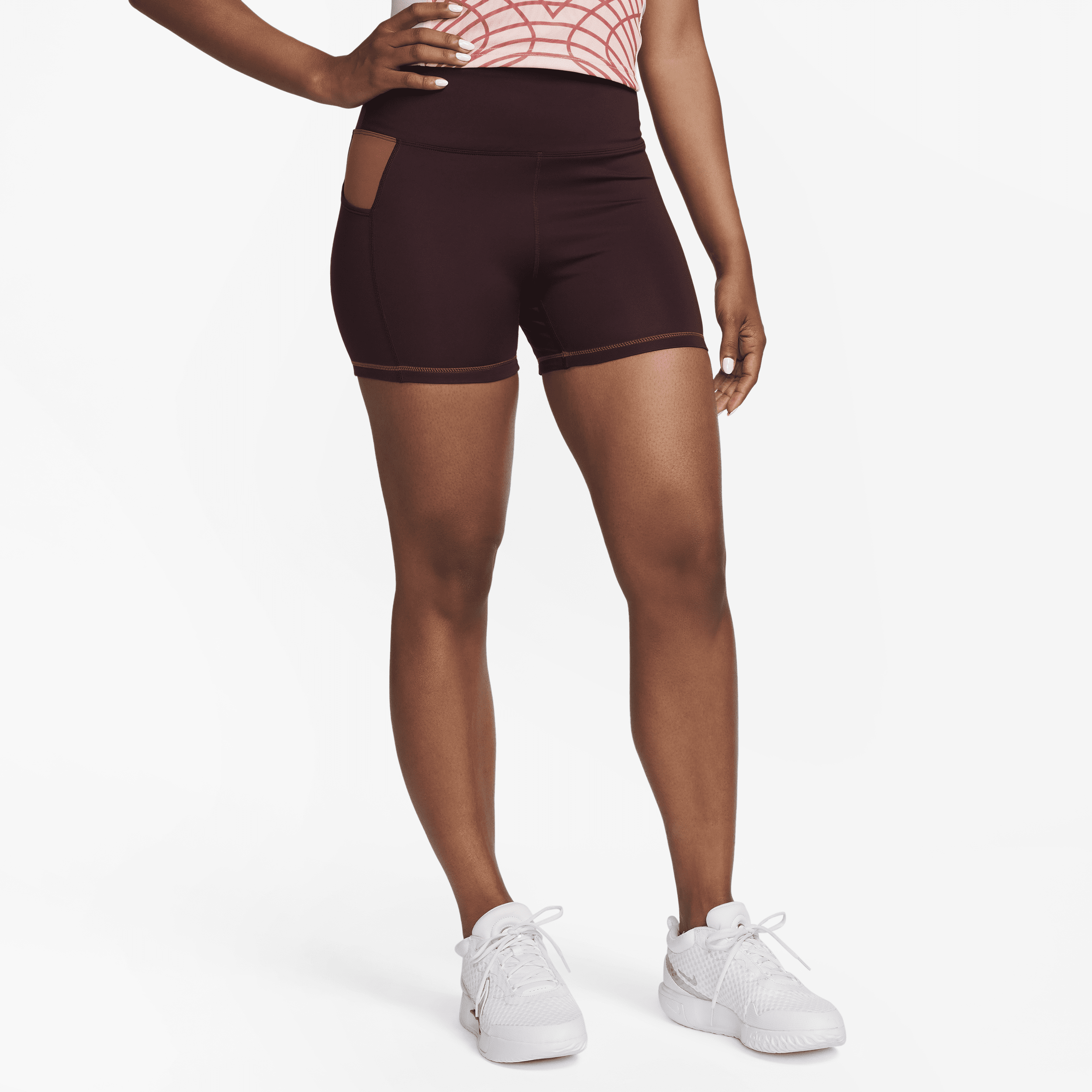 Nike Women's Dri-fit Se High-waisted 4" Shorts With Pockets In Red