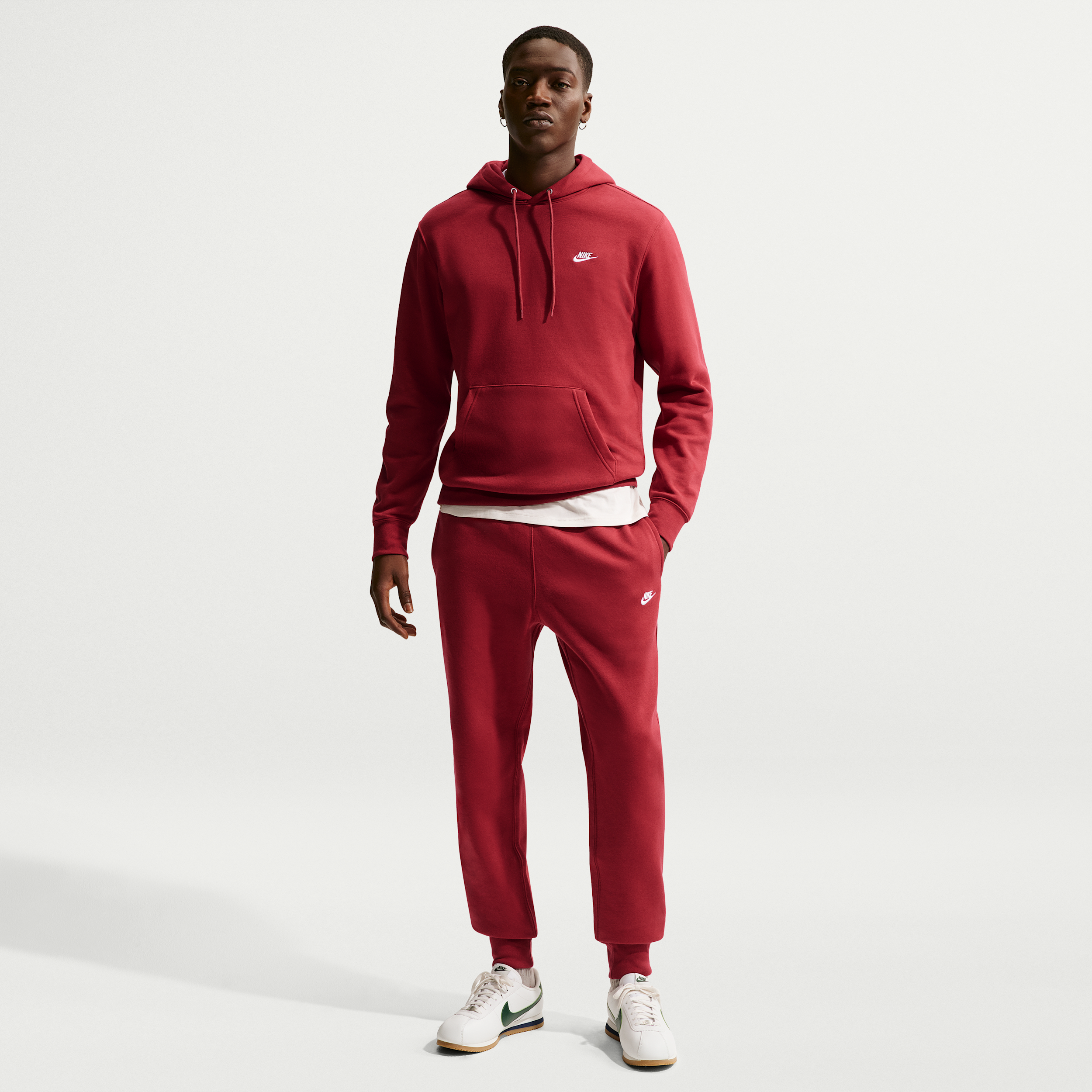 Nike Mens Club Joggers - - Team Crimson / Team Crimson / White