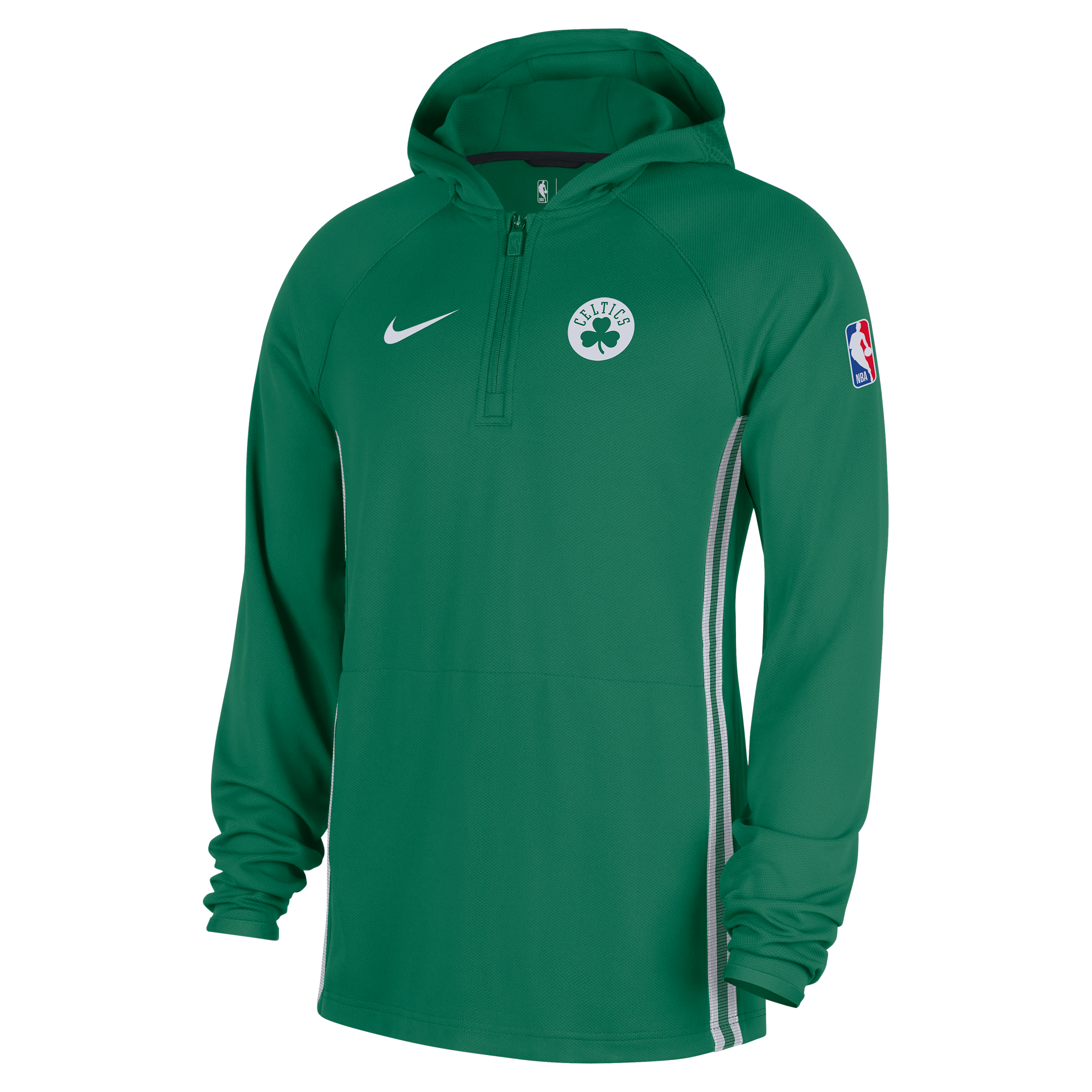 Nike Boston Celtics Zoned  Men's Dri-fit Nba 1/4-zip Hoodie In Green
