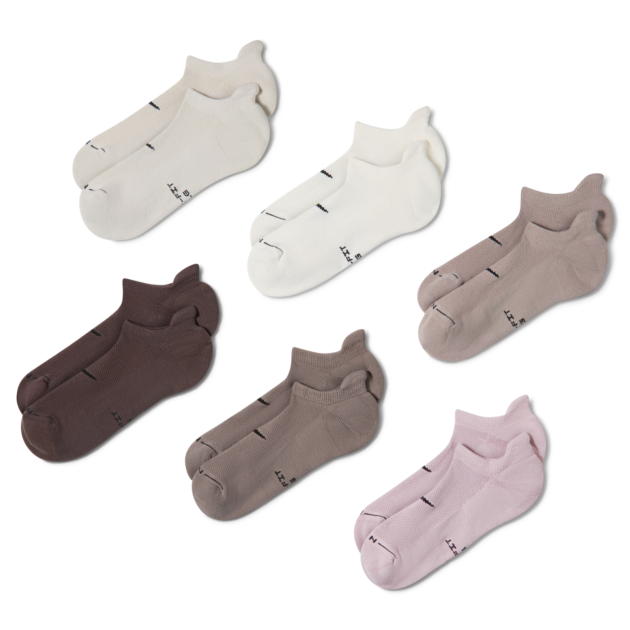 Nike Unisex Everyday Elevated No-show Socks (6 Pairs) In Multi