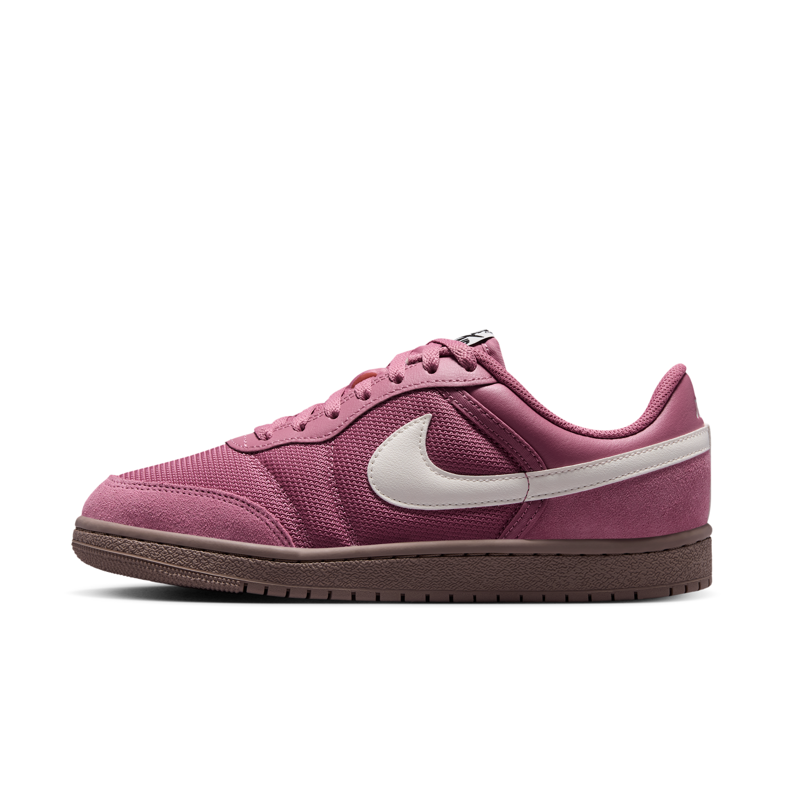 Jordan Women's Air Skyline Low Casual Shoes in Desert Berry/Black/Gum Medium Brown Size: 10.5