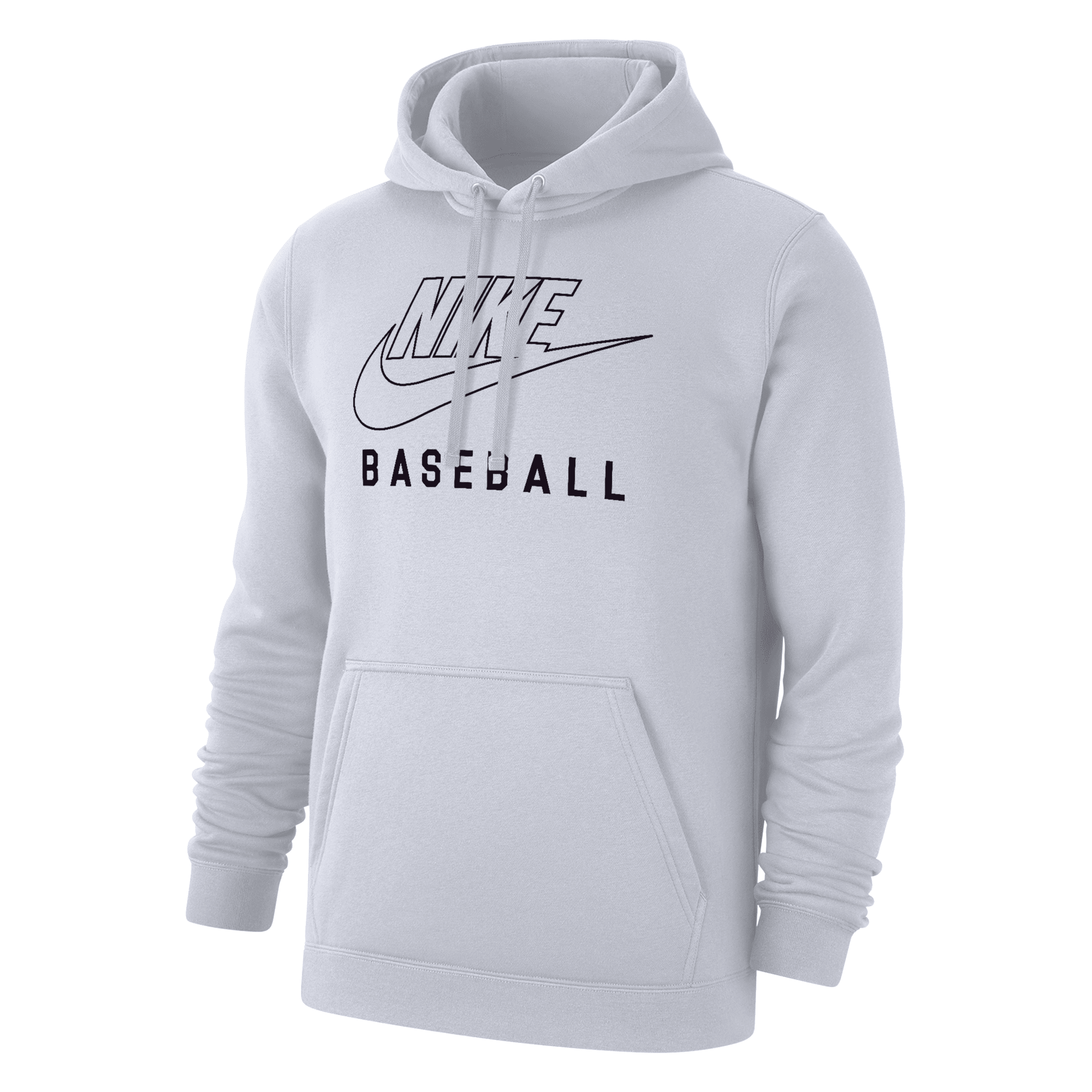 Nike Men's Swoosh Club Fleece Pickleball Pullover Hoodie In White