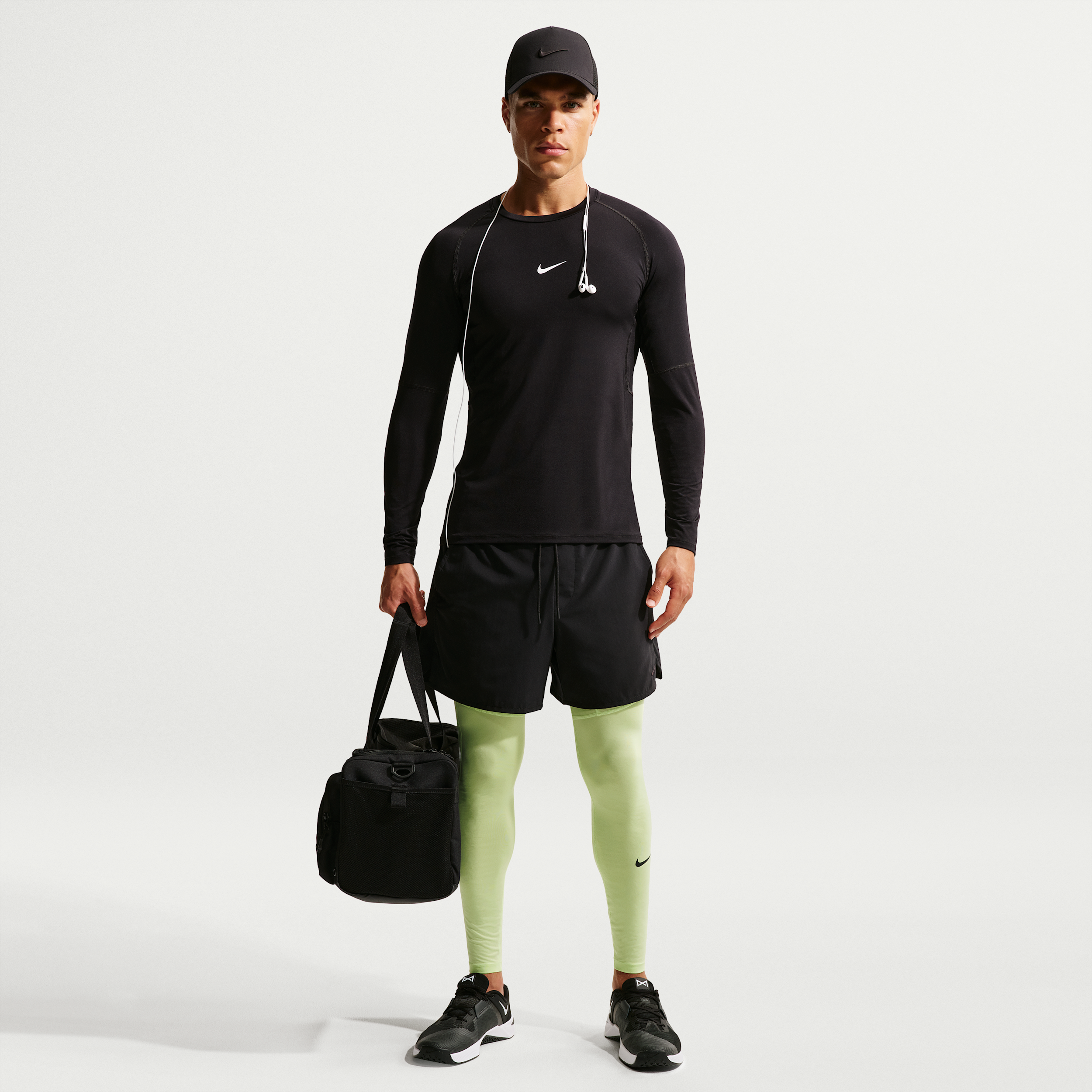 Men's Nike Pro Dri-FIT Fitness Tights in Green | FB7952-360