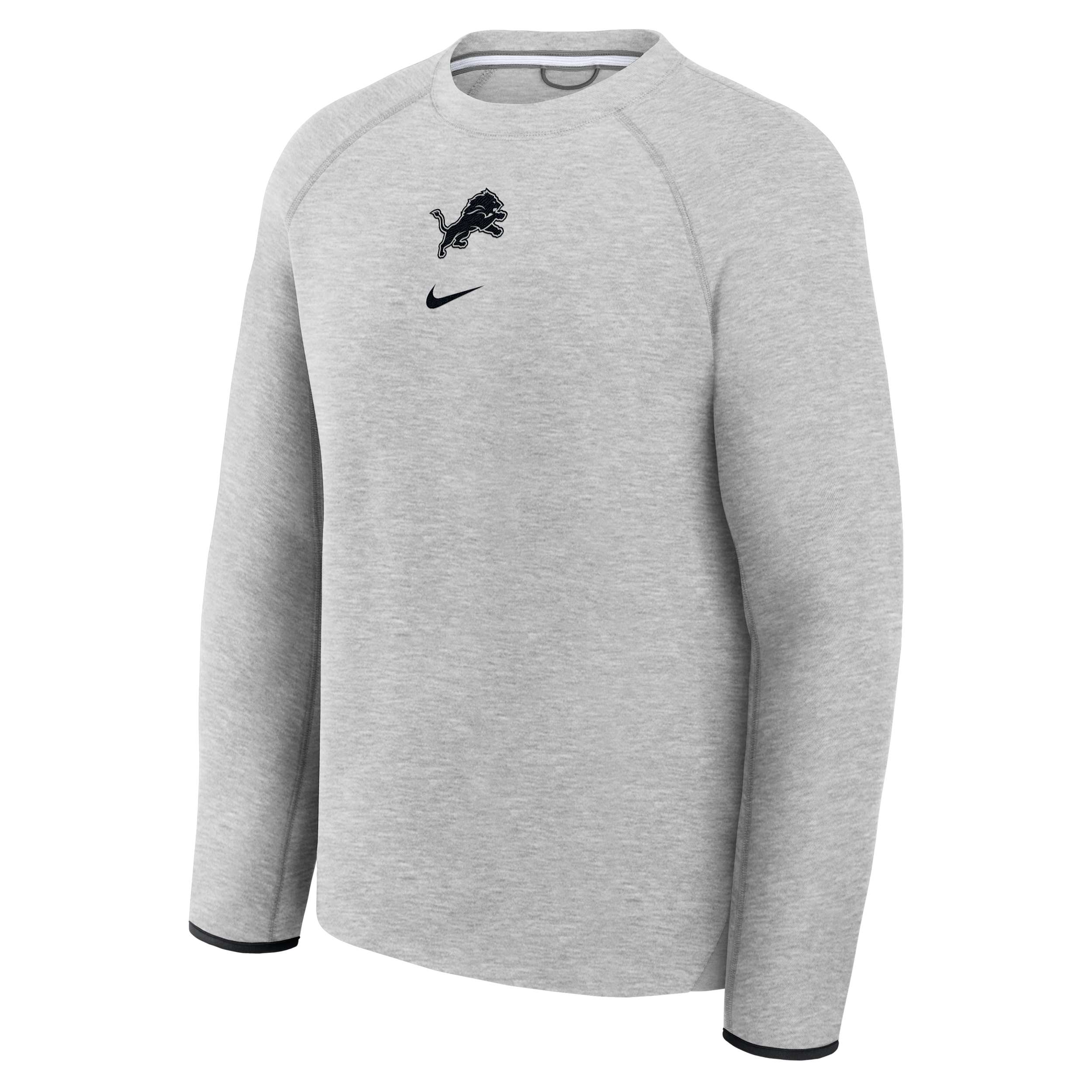 Detroit Lions Tech Fleece Nike Men's NFL Pullover Crew in Grey | 05L6086N9J-KH0