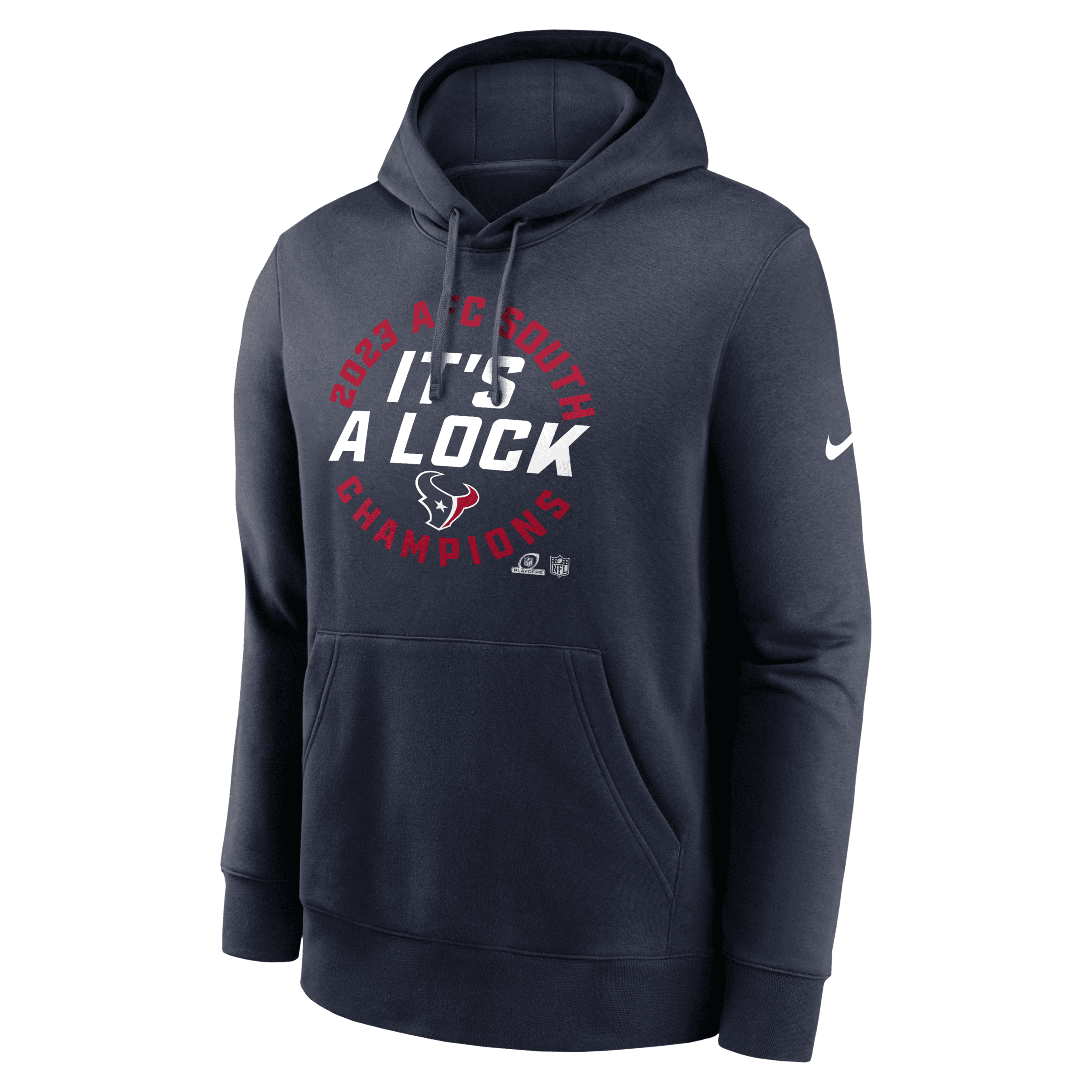 Shop Nike Houston Texans 2023 Afc South Champions Trophy Collection  Men's Nfl Pullover Hoodie In Blue