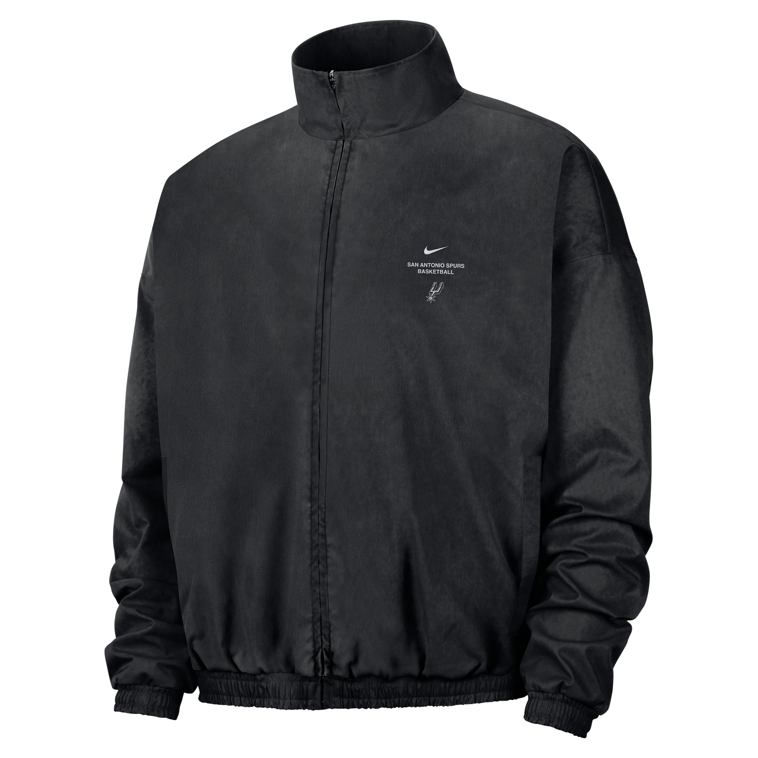 Men's Nike Black San Antonio Spurs 2026/27 Standard Issue On-Court Game Theater Calm Full-Zip Jacket