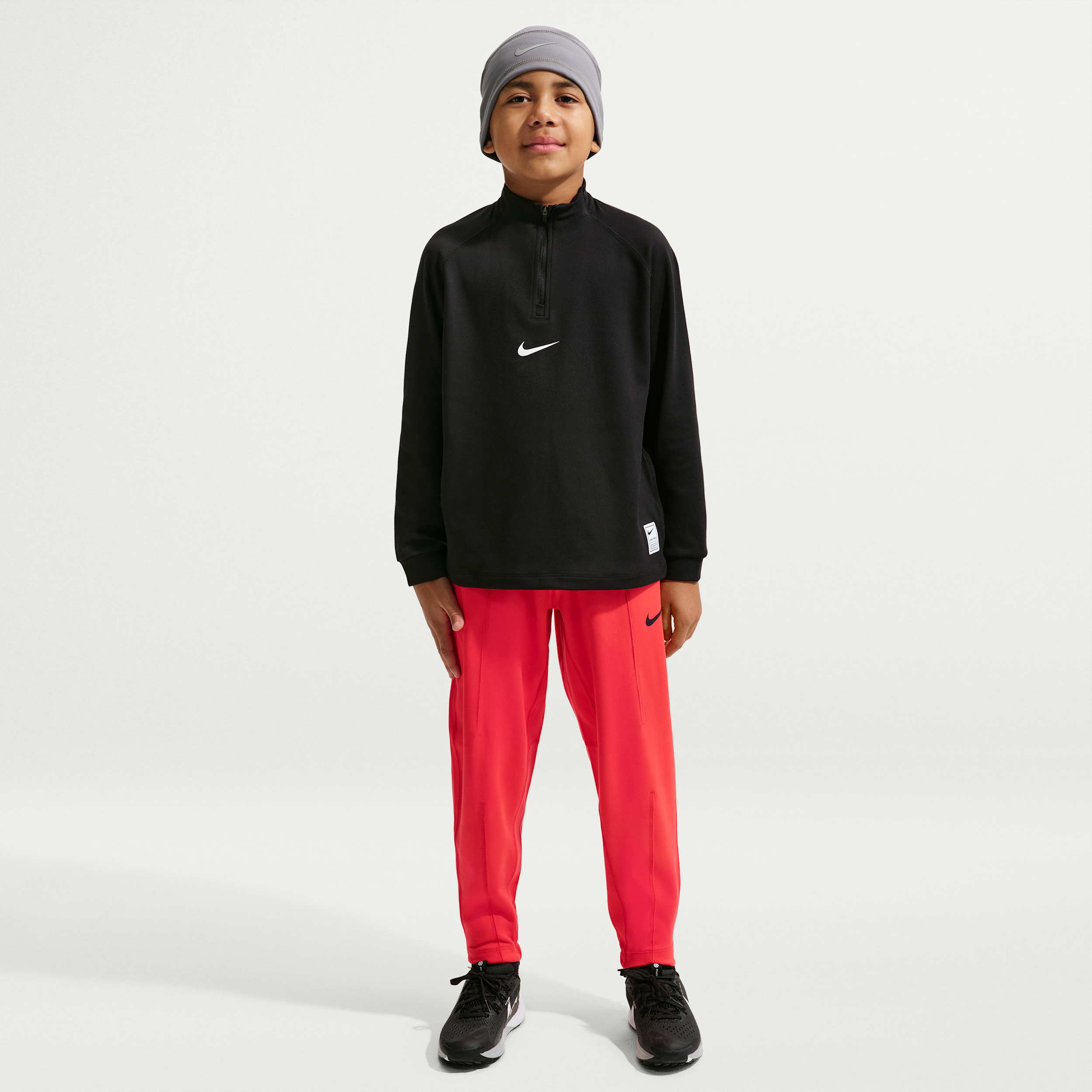 Nike Pro Big Kids' (Boys') Dri-FIT Fleece Pants in Red | IF1725-696