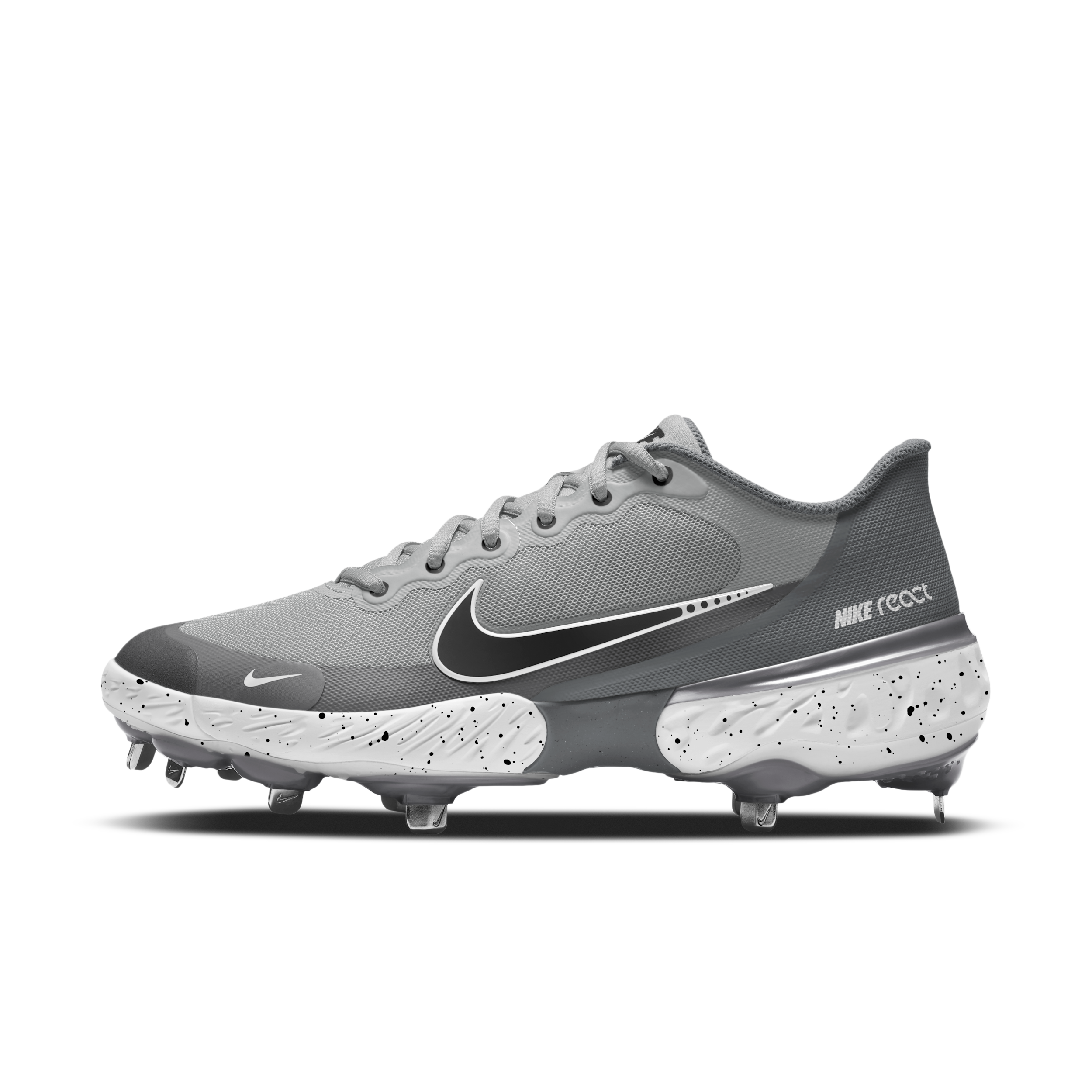 Nike Men's Alpha Huarache Elite 3 Low Baseball Cleat in Grey | CK0746-011