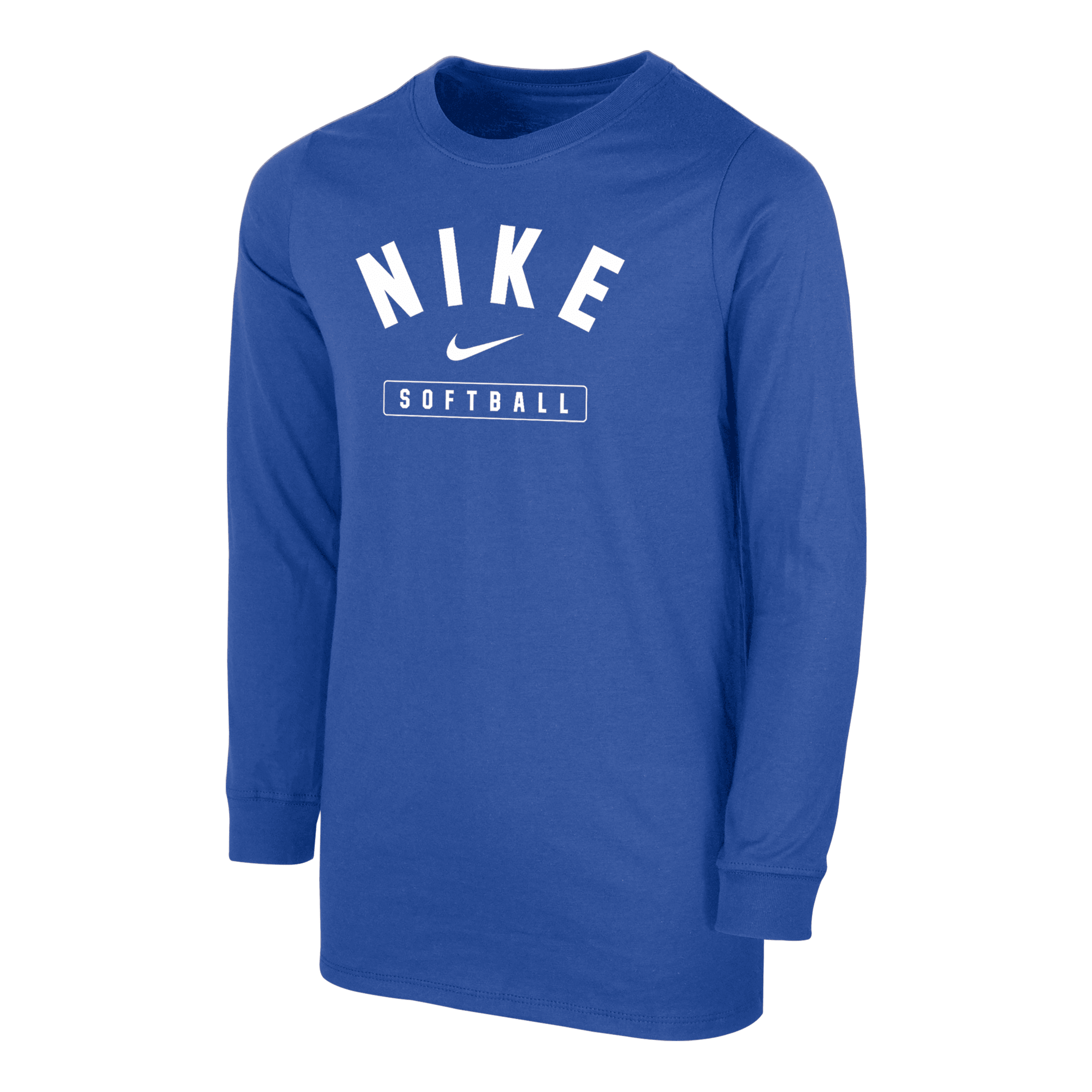 Nike Big Kids' Softball Long-sleeve T-shirt In Blue