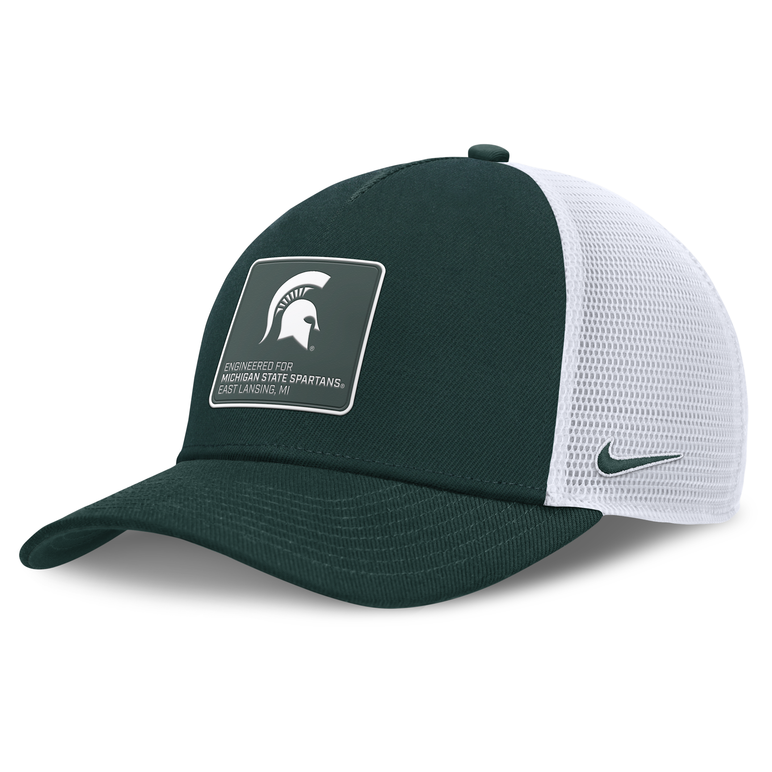Nike Michigan State On-field Rise Engineered  Men's College Trucker Adjustable Hat In Green