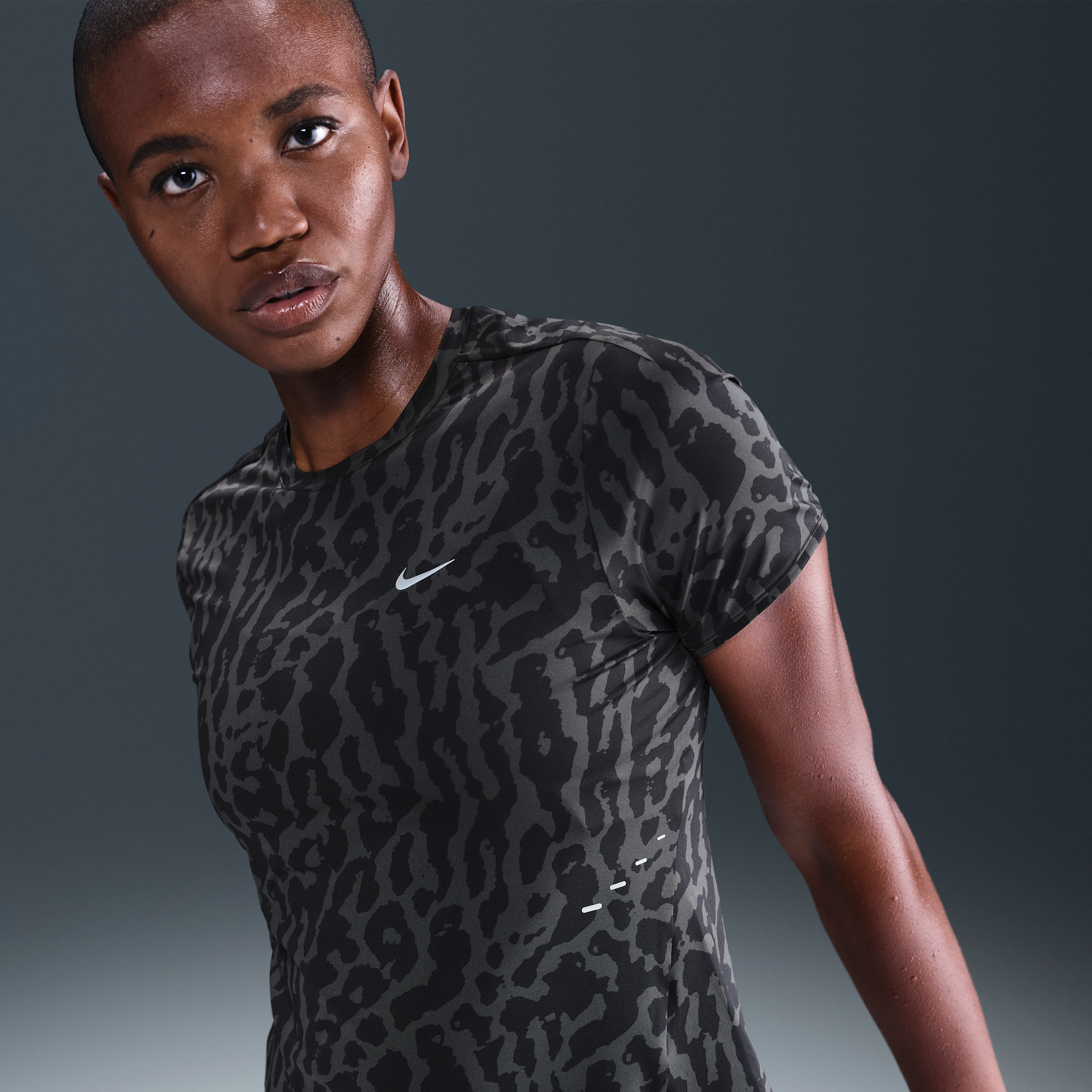 Nike Women's Swift Dri-fit Short-sleeve Running Top In Black