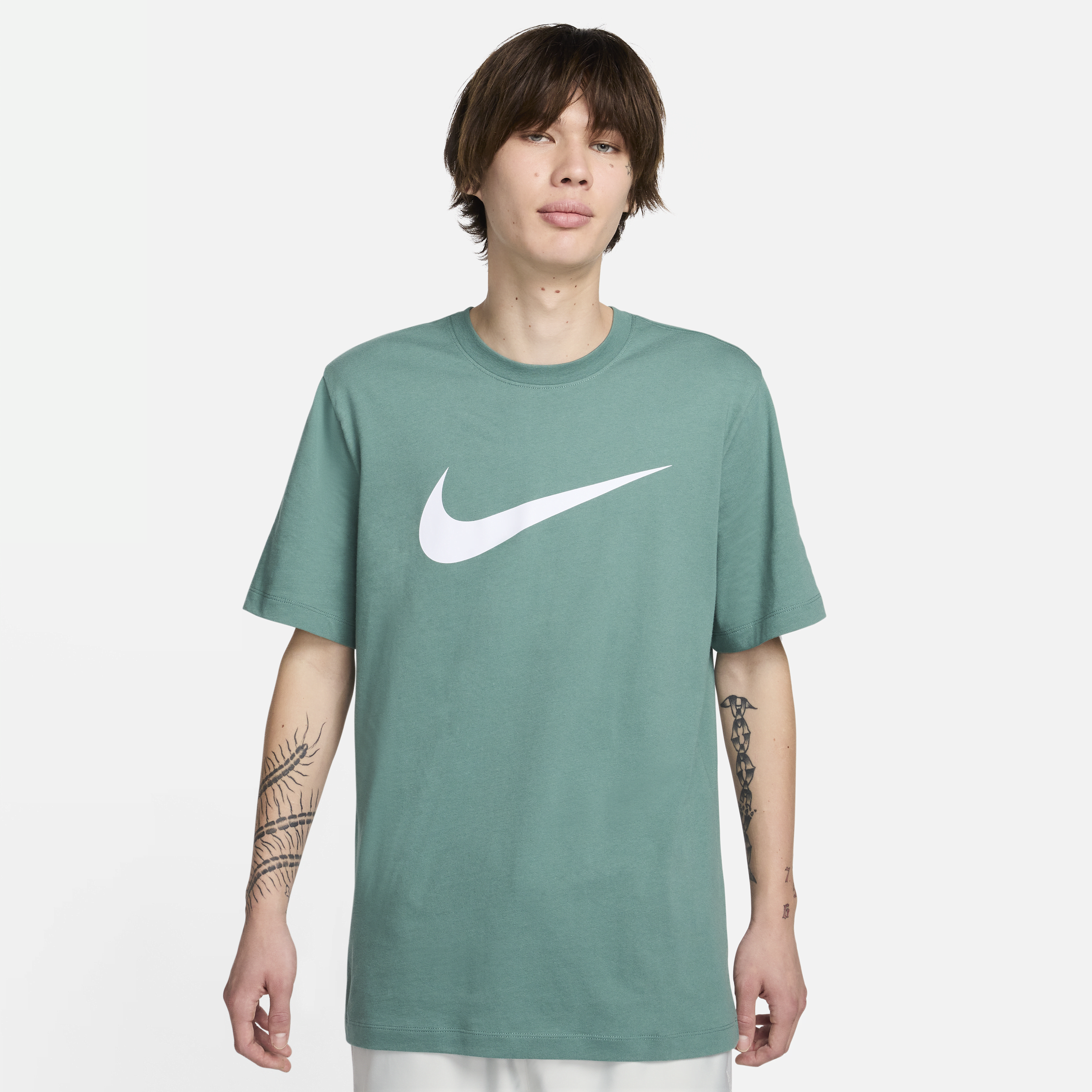 Shop Nike Men's  Sportswear Swoosh T-shirt In Green
