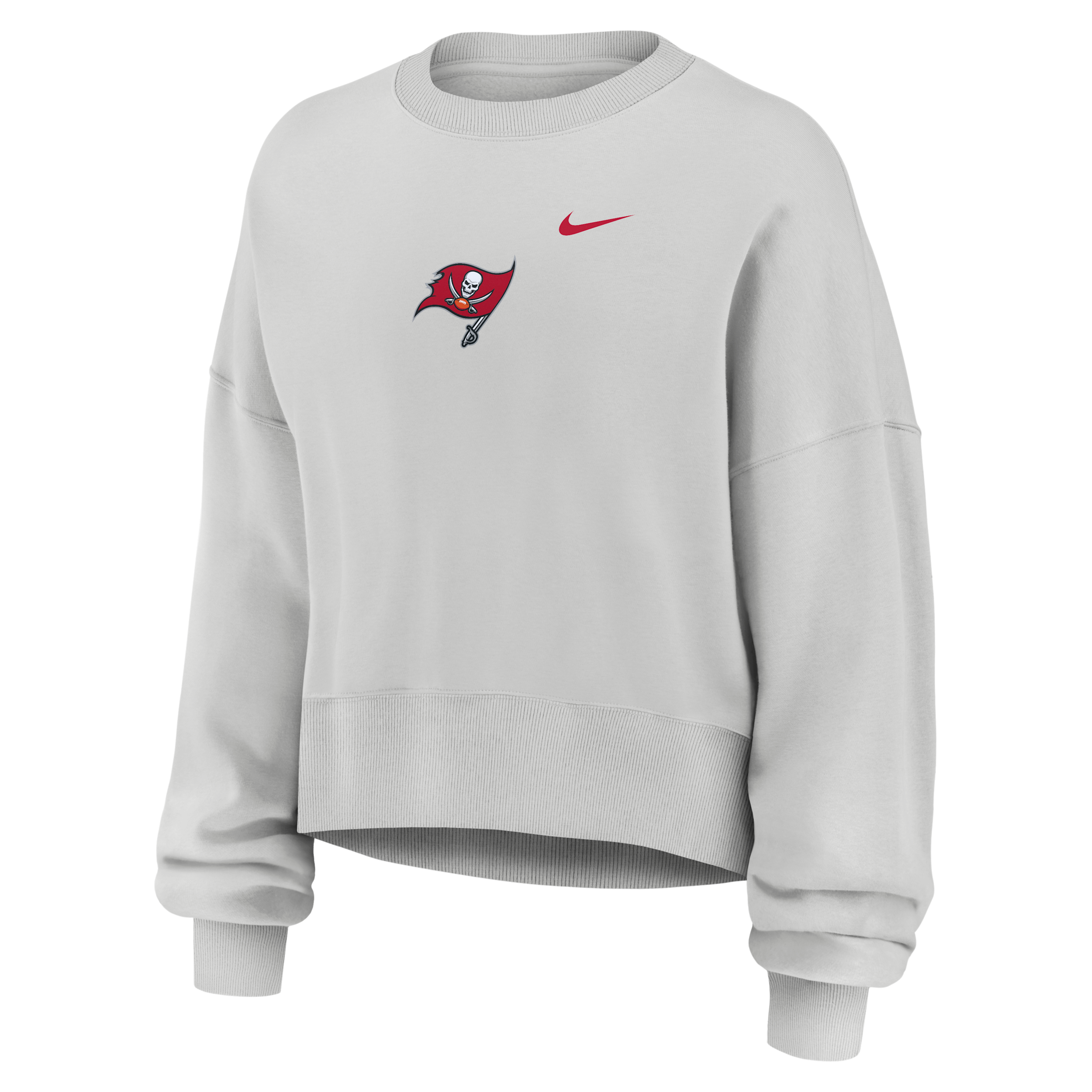 Tampa Bay Buccaneers Primetime Phoenix Nike Women's NFL Oversized Pullover Crew in Grey | 01D70BB8B-CSV