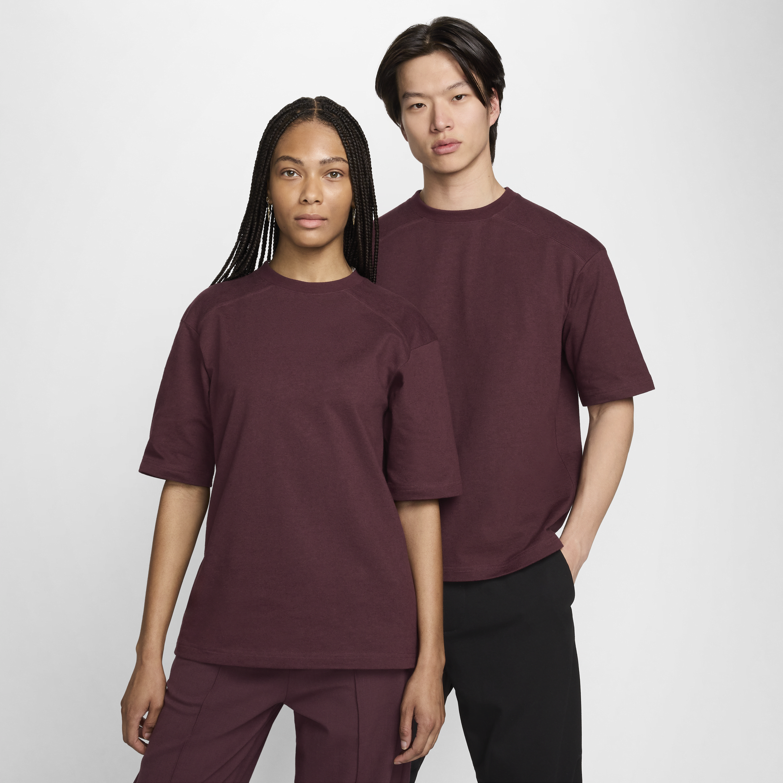 Nike Unisex Every Stitch Considered Forte Short-sleeve T-shirt In Burgundy