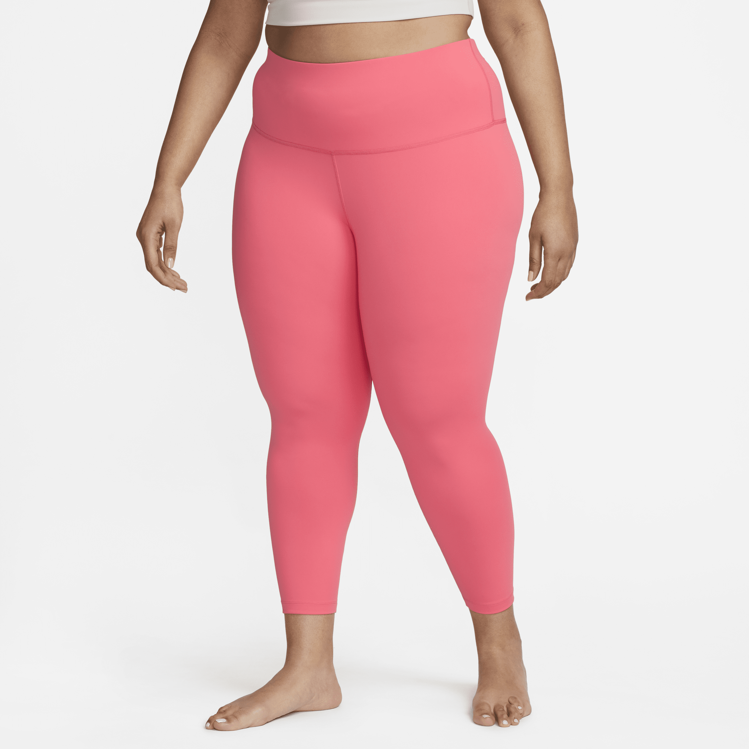 Nike Women's  Yoga High-waisted 7/8 Leggings (plus Size) In Pink
