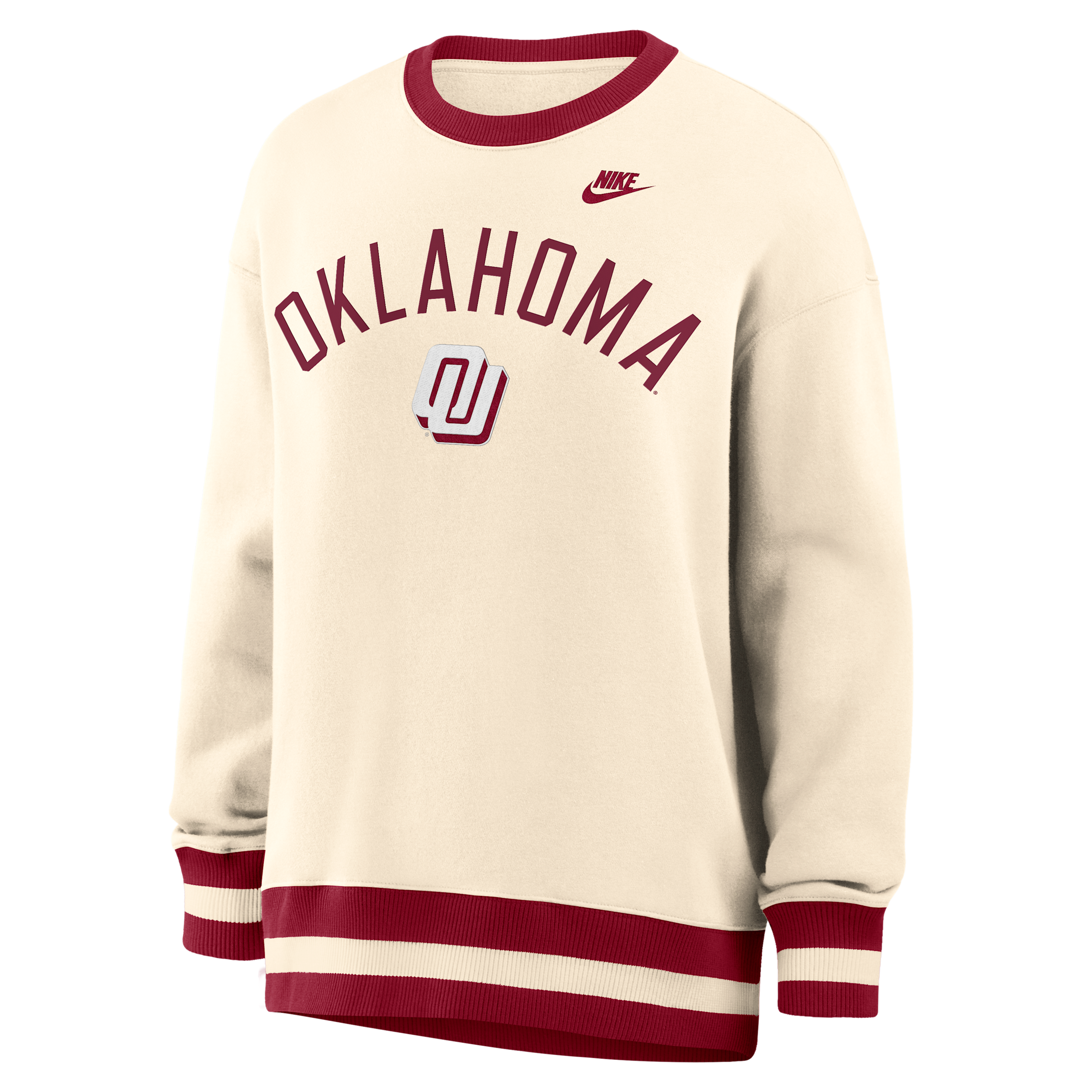 Nike Women's Natural Oklahoma Sooners Oversized Legacy Arch Phoenix Sweatshirt - Natural