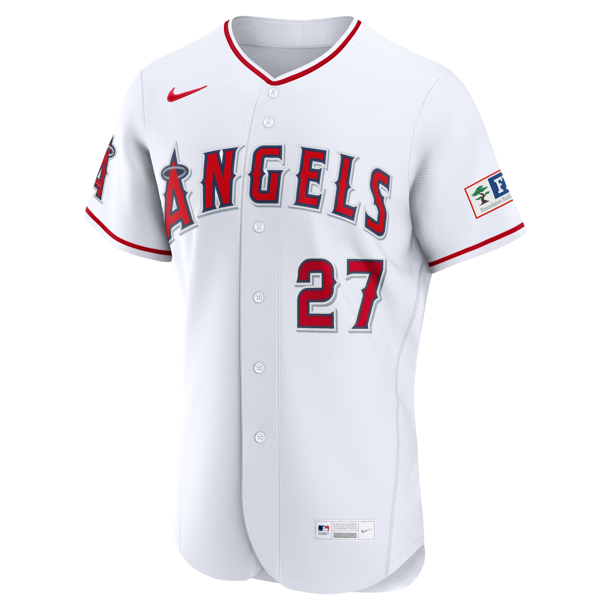 Mike Trout Los Angeles Angels Nike Men's MLB Authentic Jersey in White | 8900ANHOAN9-W21