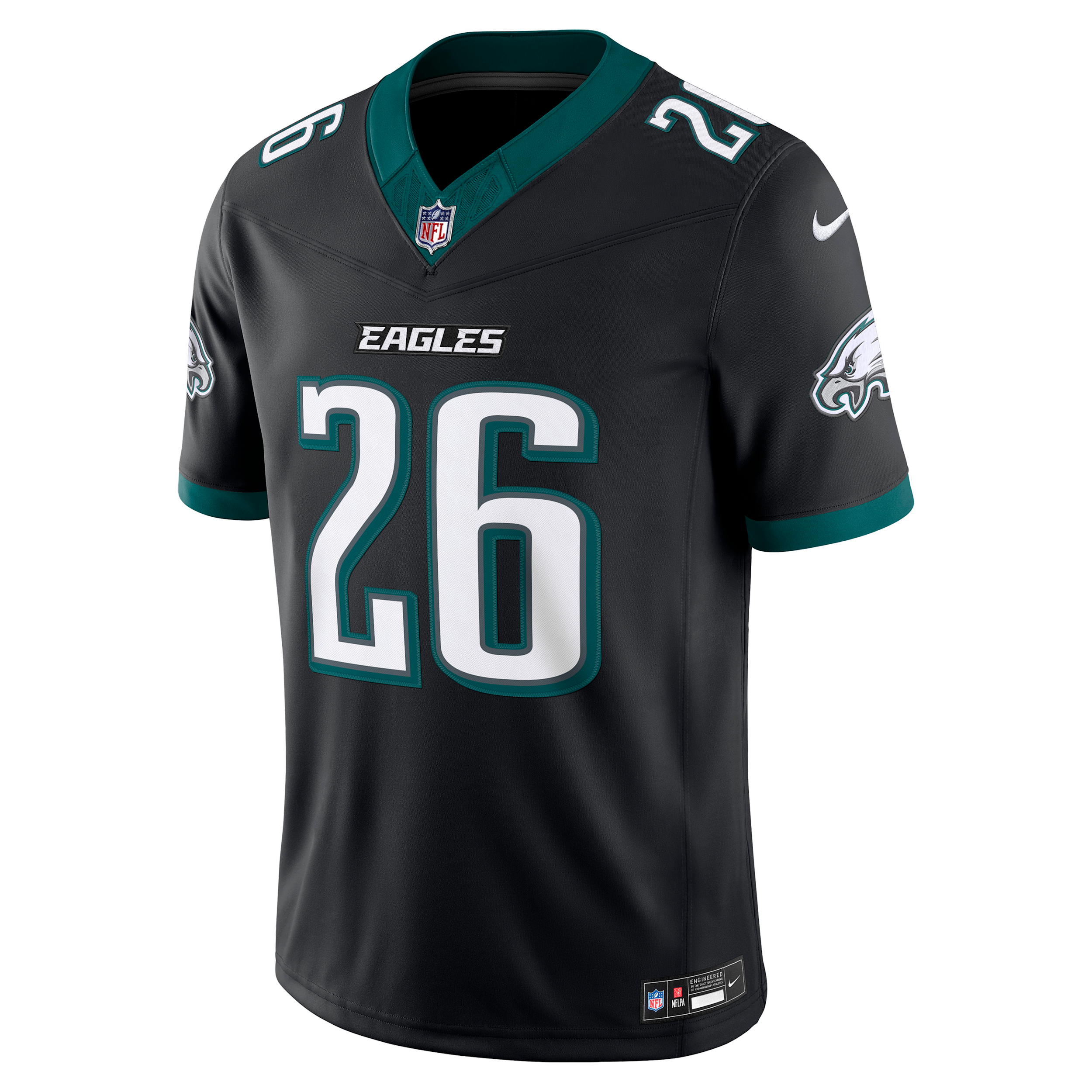 Nike Men's Saquon Barkley Black Philadelphia Eagles Alternate Vapor F.u.s.e. Stitched Limited Jersey - Black