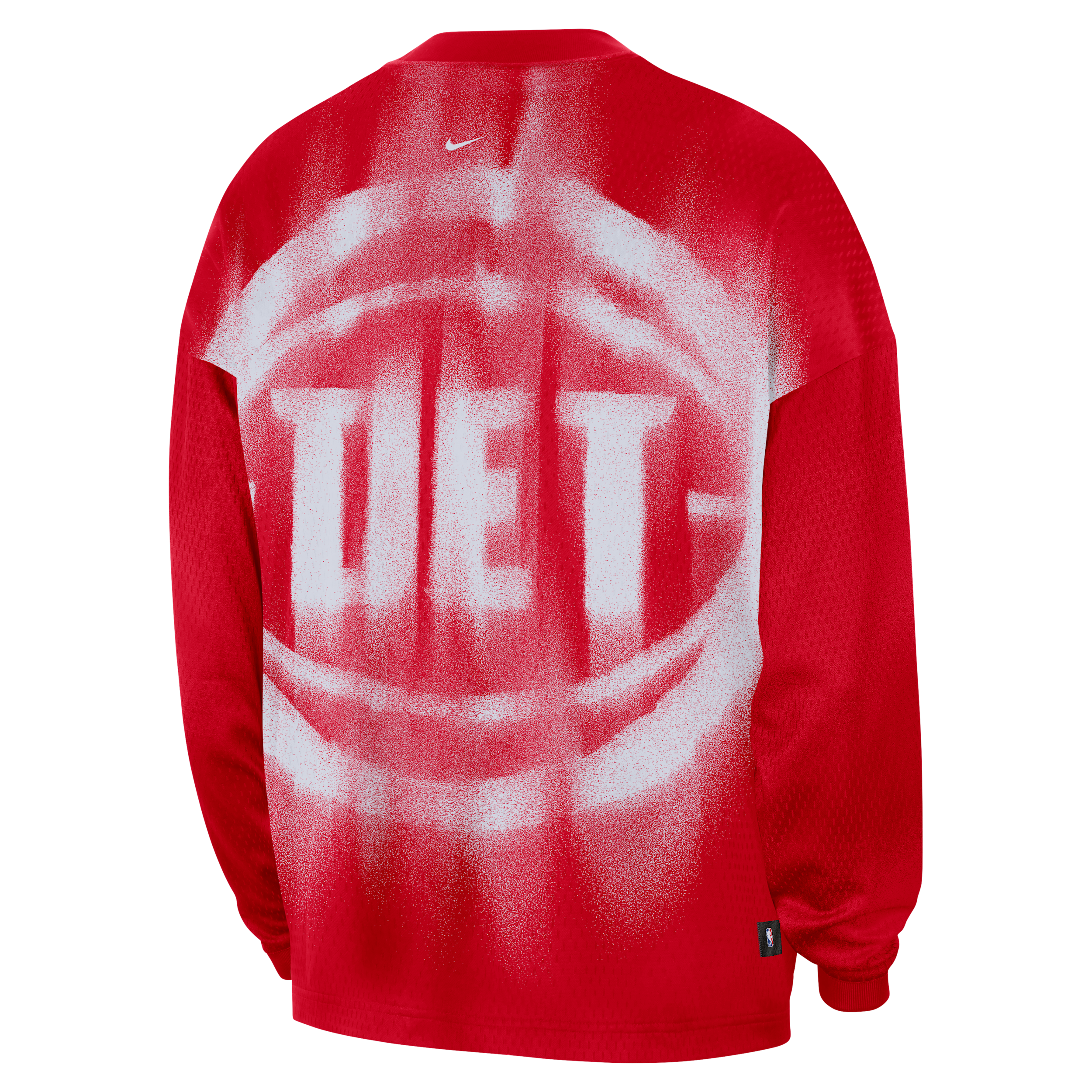 Nike Adult Detroit Pistons Worn With Obsession Standard Issue Game Long Sleeve Shirt, Men's, Medium, Red