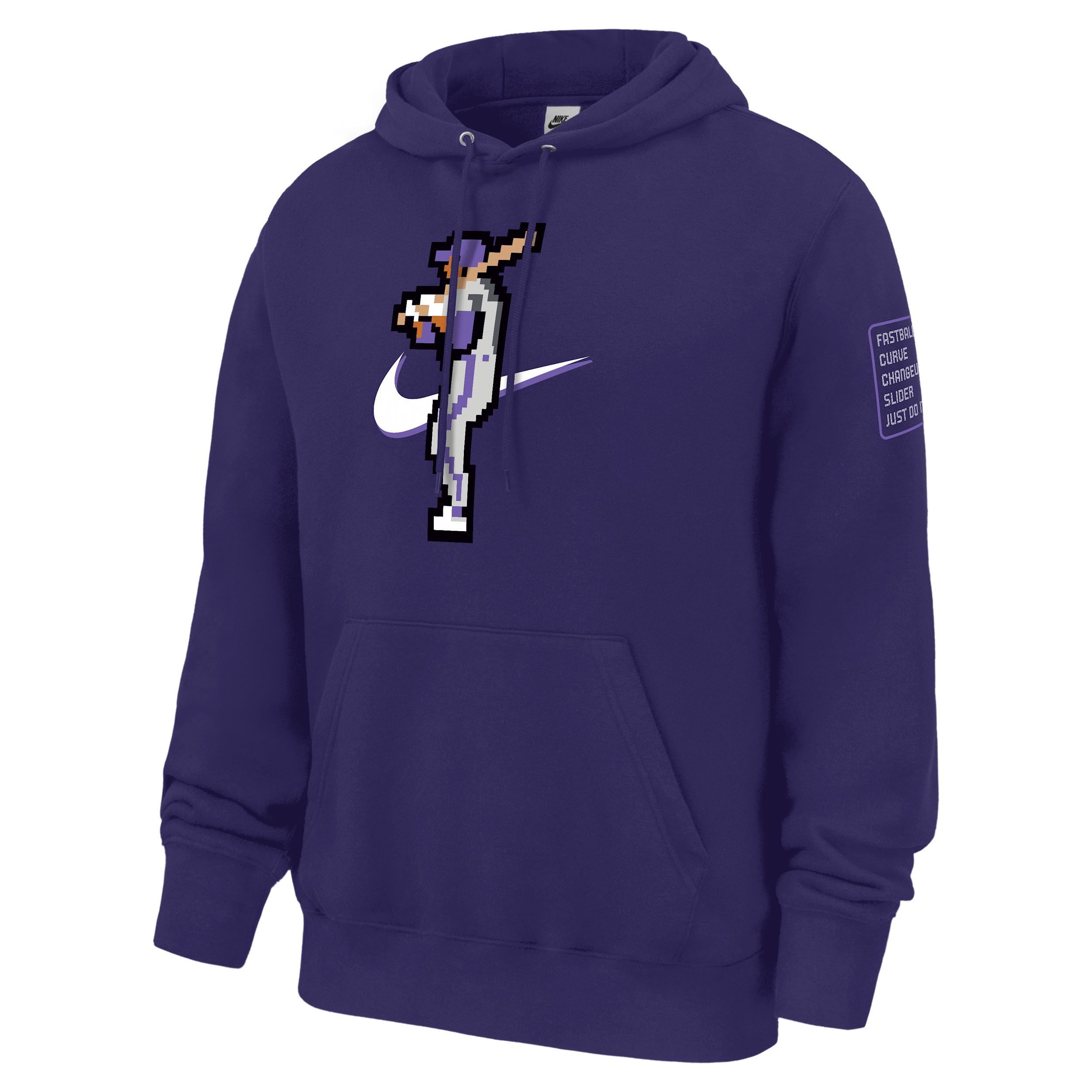 Nike Men's Club Fleece Pullover Baseball Hoodie in Purple | M31233P475NKBS-ORC
