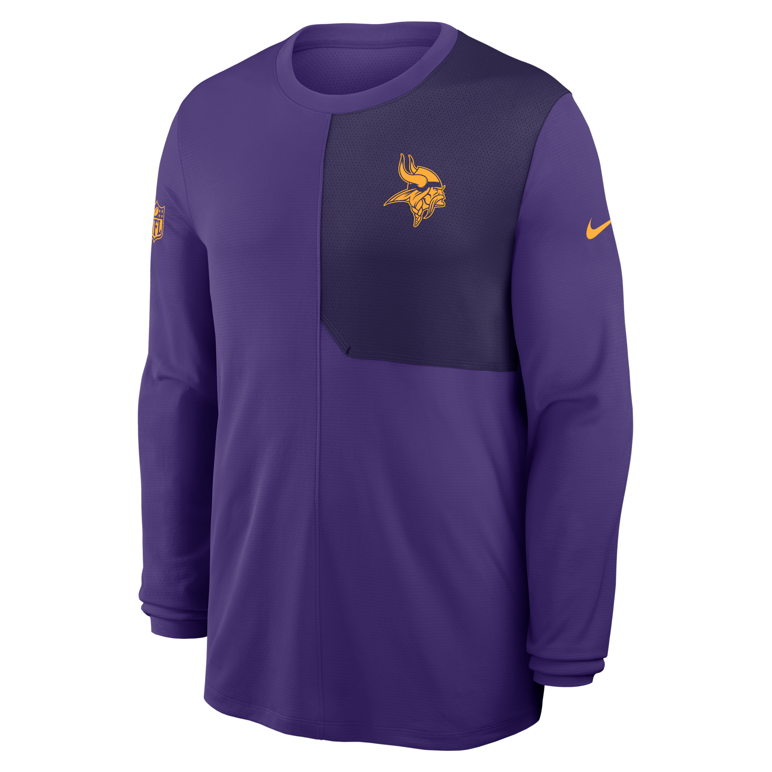 Nike Purple Minnesota Vikings Sideline Coach Uv Performance Long Sleeve T-shirt