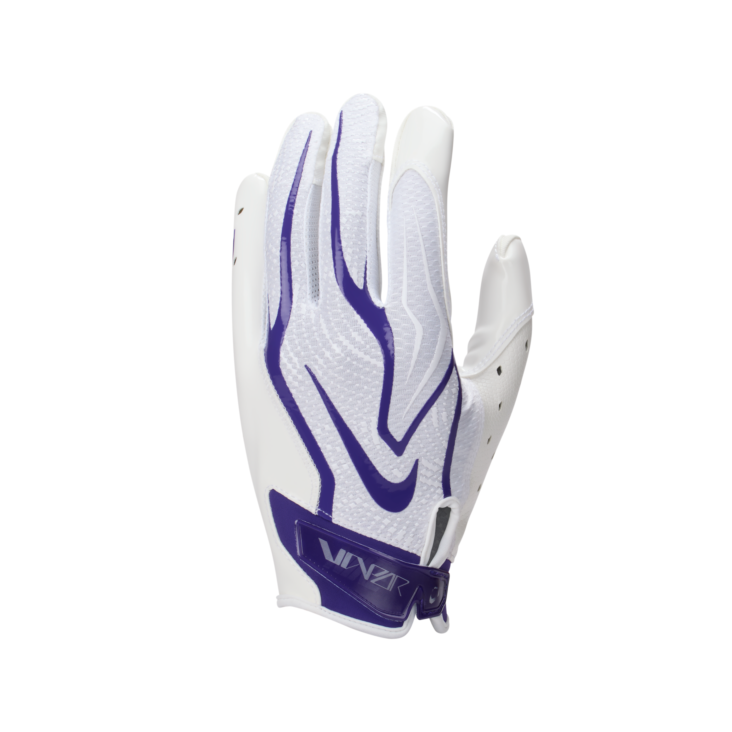 Nike Adult Vapor Jet 9.0 Football Gloves, Men's, Medium, White/Court Purple