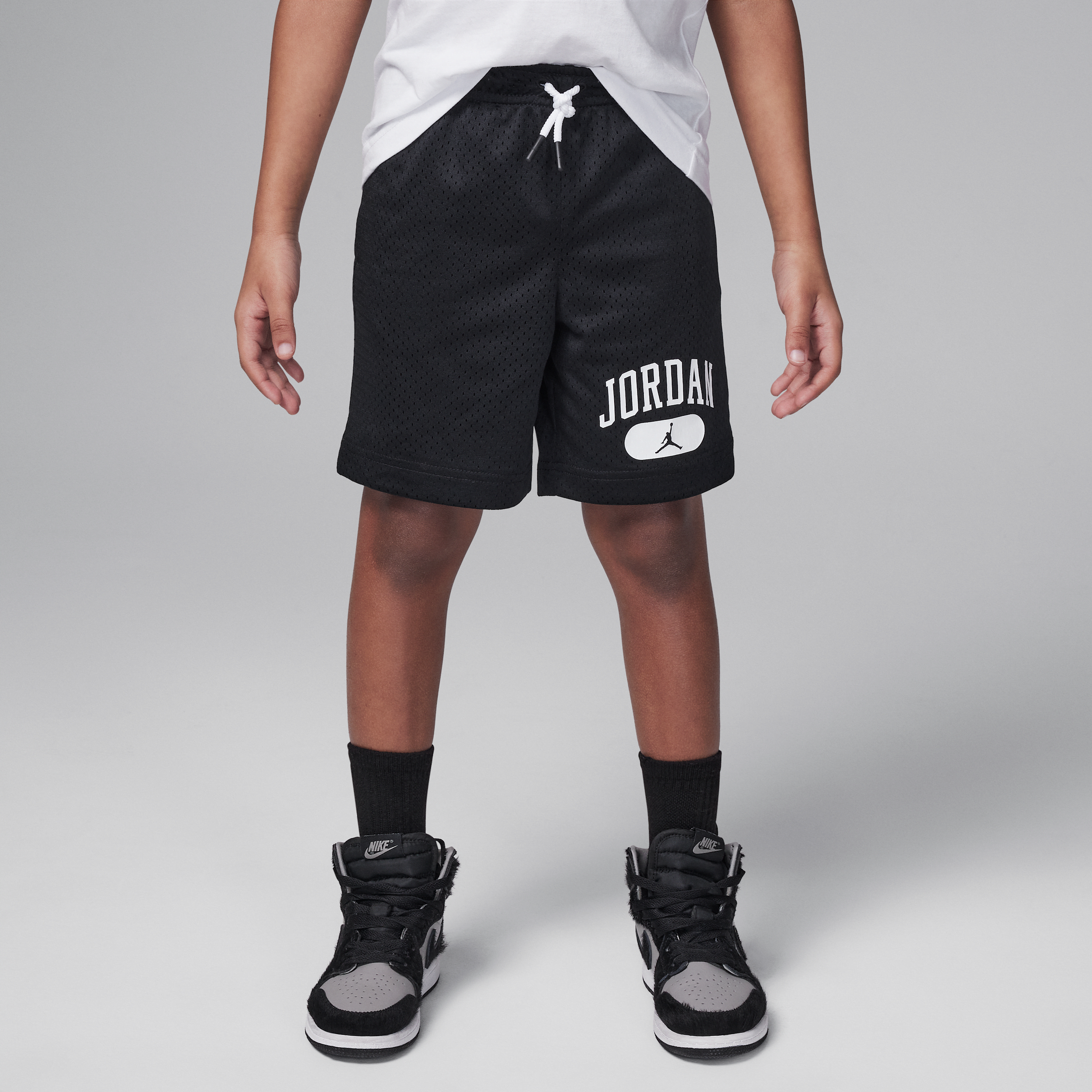 Jordan Little Kids' Mesh Pe Shorts In Black