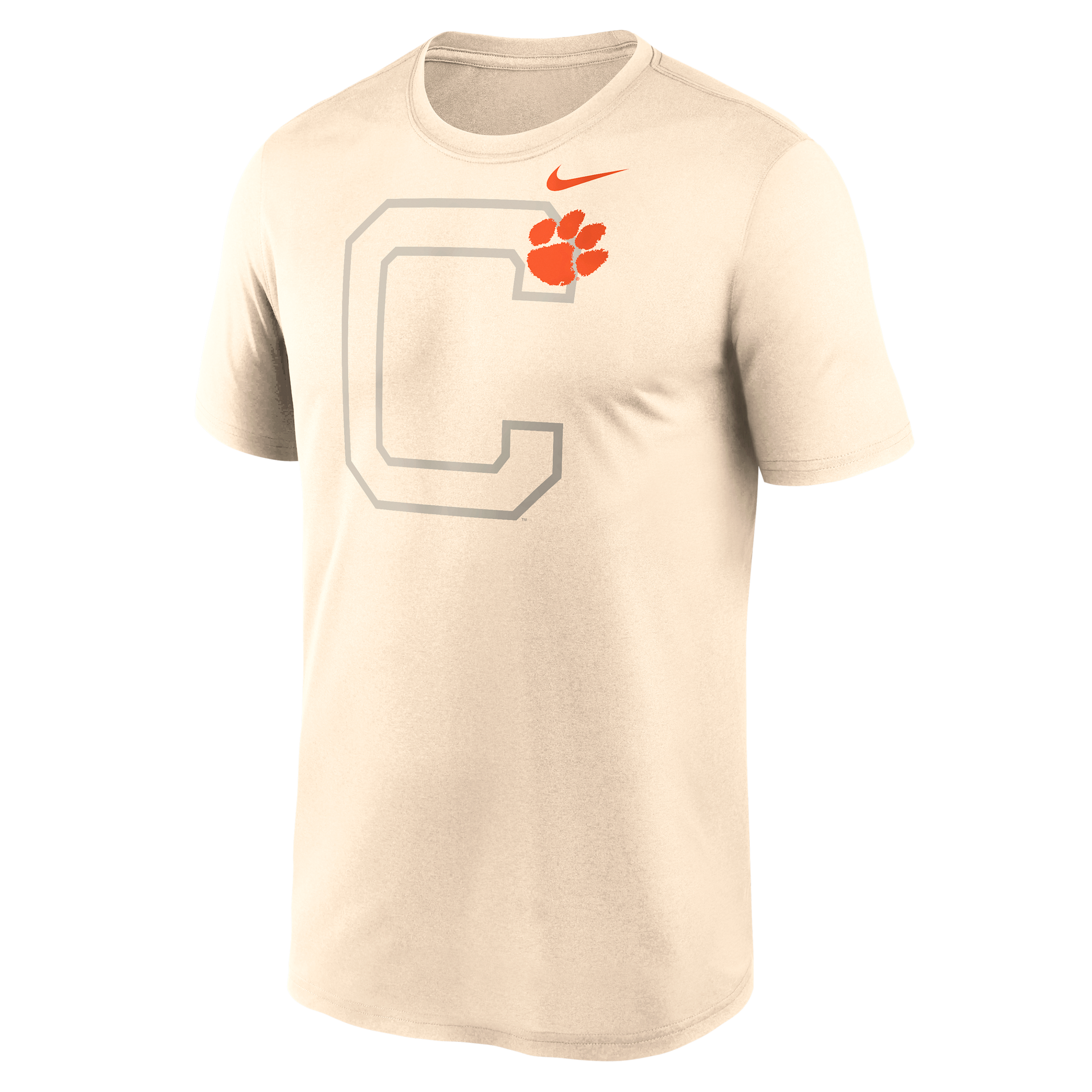 Nike Natural Clemson Tigers Campus Shadow Legend Performance T-shirt In Gold