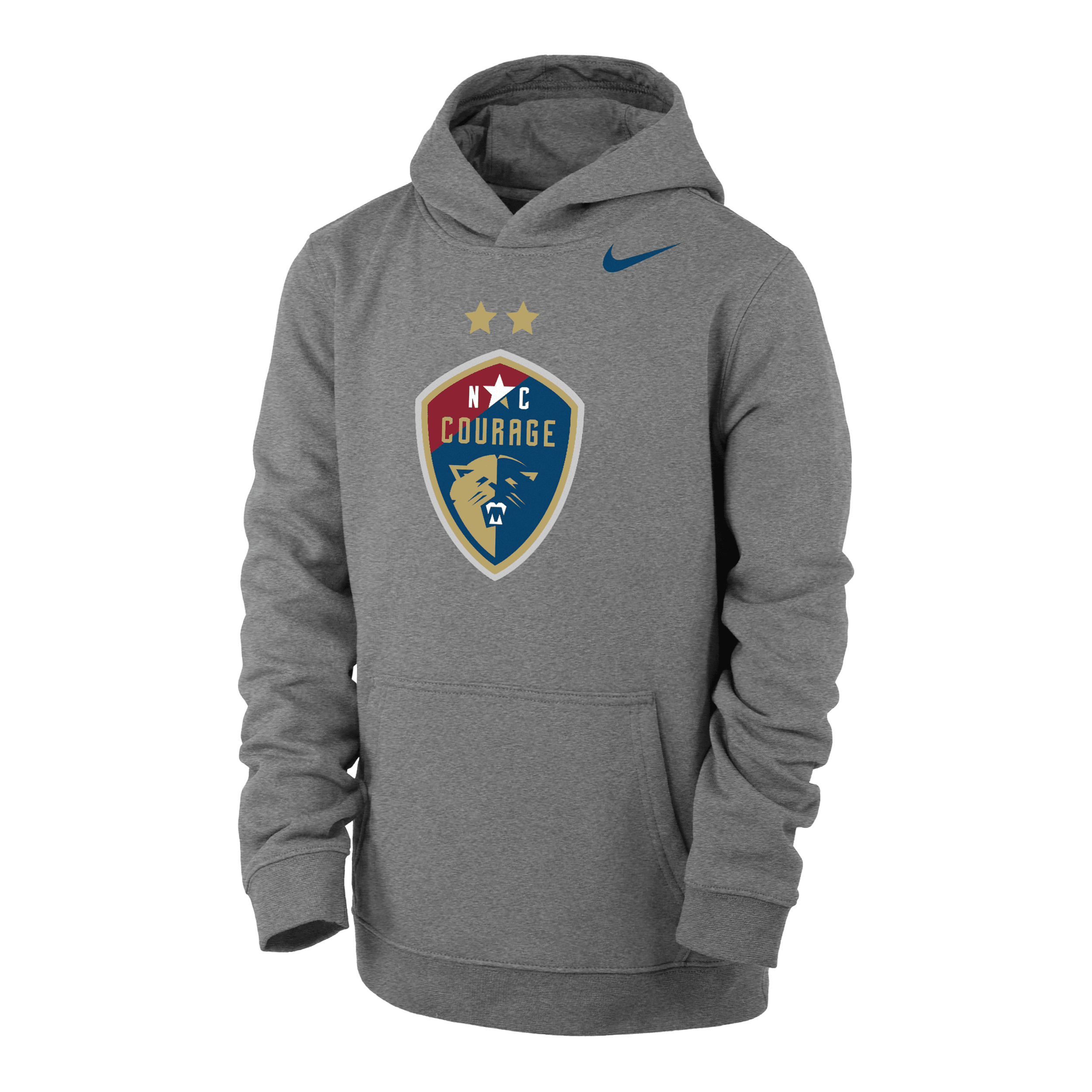 Nike North Carolina Courage Club Fleece Big Kids' (boys')  Soccer Hoodie In Grey