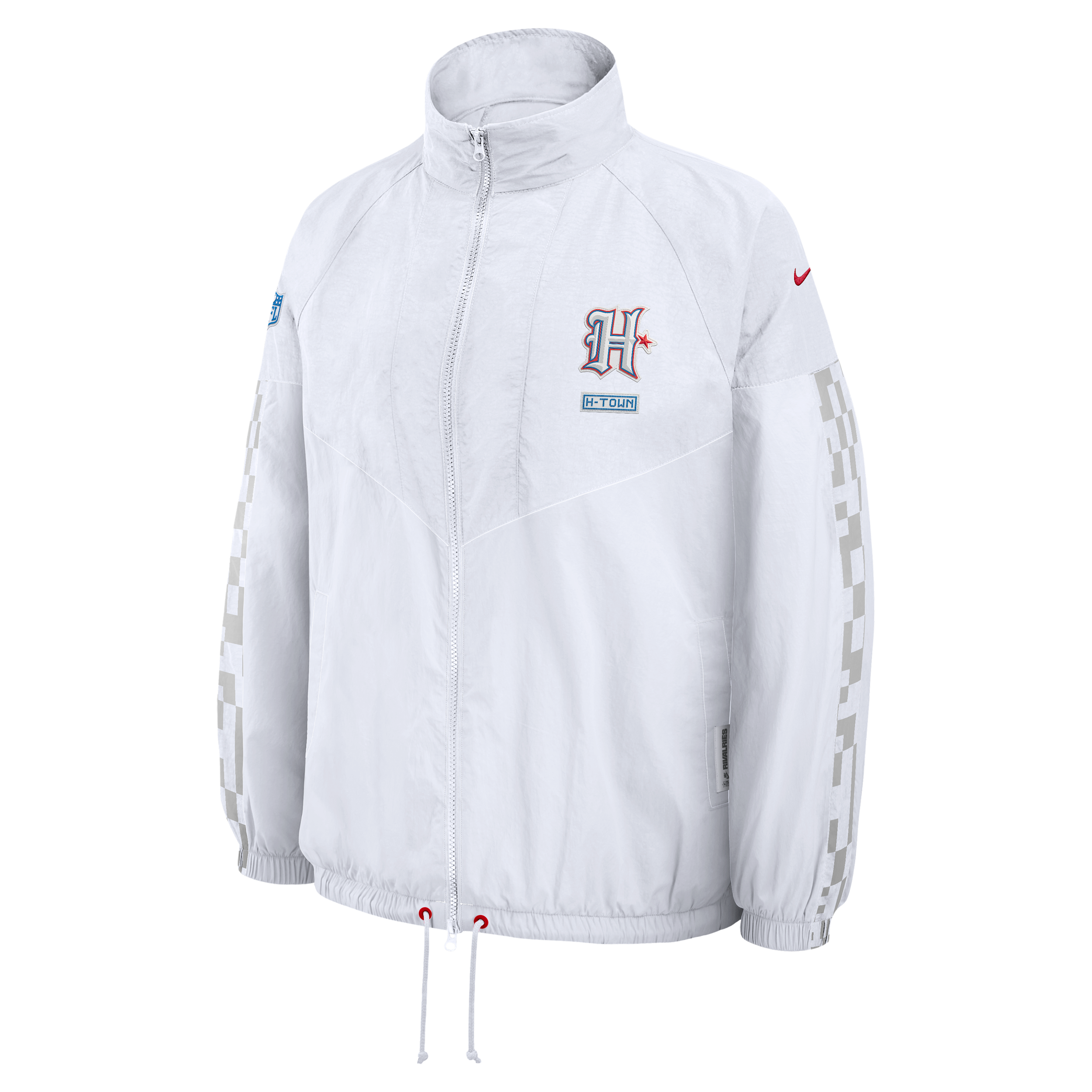 Houston Texans Rivalries Collection Nike Women's NFL Oversized Full-Zip Jacket in White | 06AE075K9H-VHL