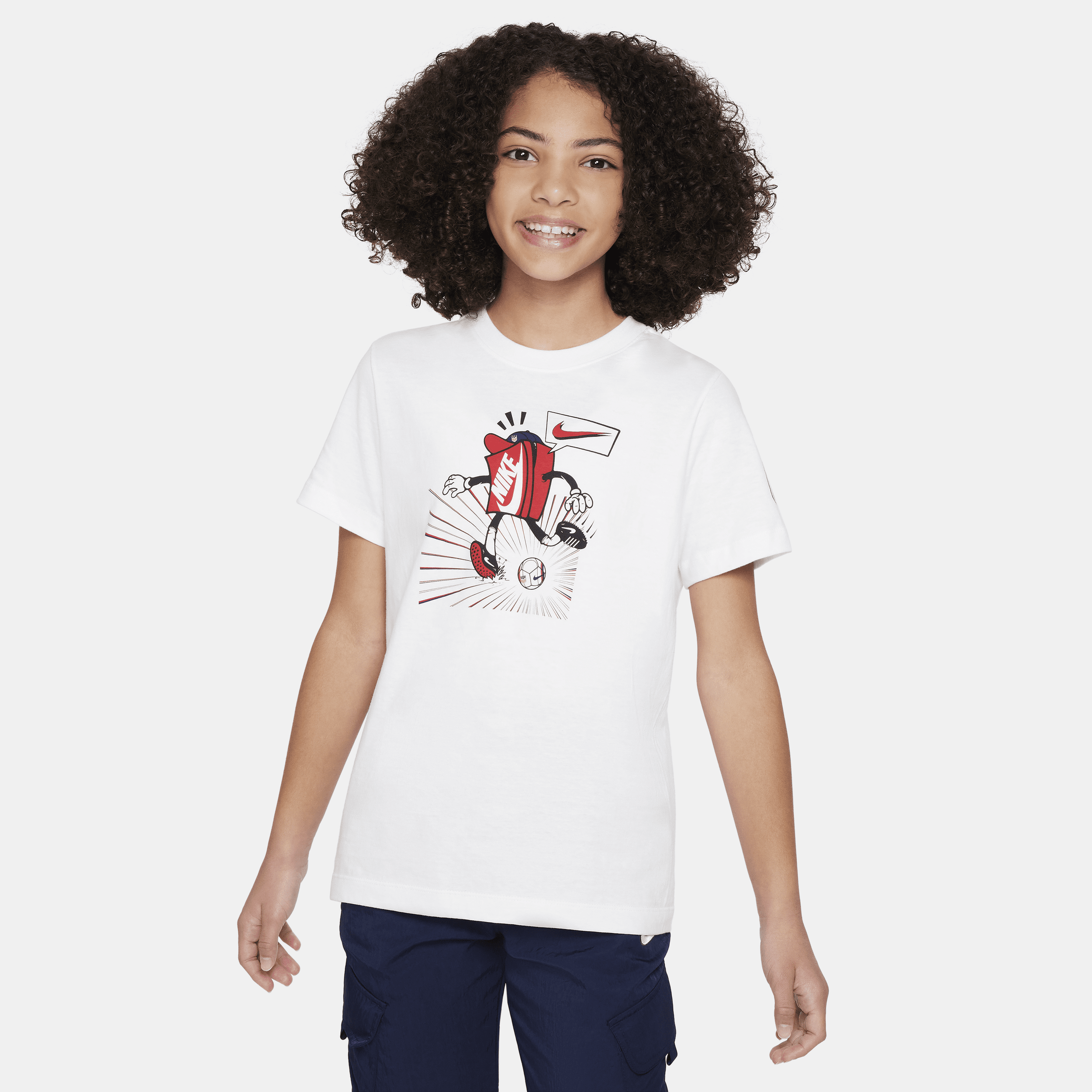 Nike U.s. Big Kids'  Soccer T-shirt In White