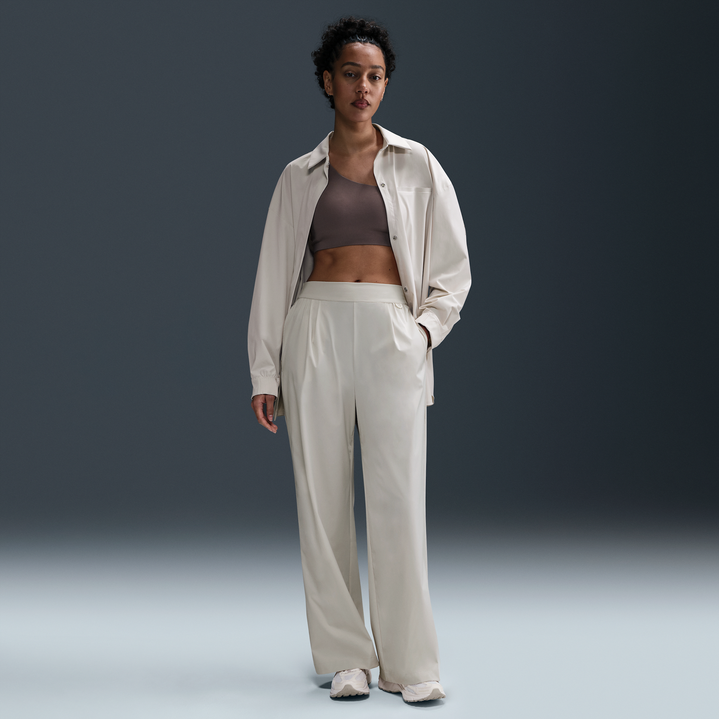 Nike Women's 24.7 Perfectstretch Dri-fit High-waisted Loose Wide-leg Pants