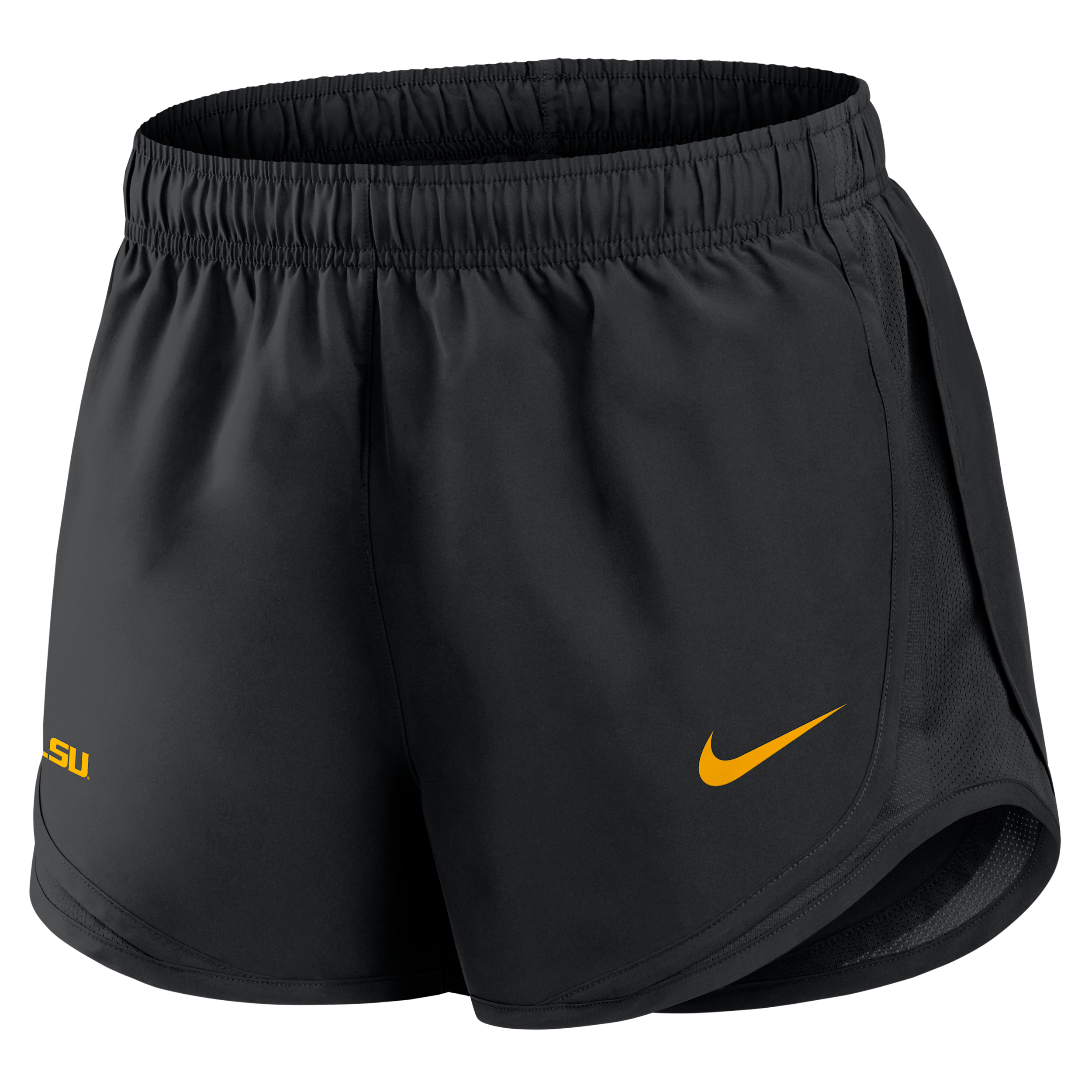 Nike Women's Lsu Tigers Tempo Mid-Rise Shorts, 3.1" Inseam Shorts - Black