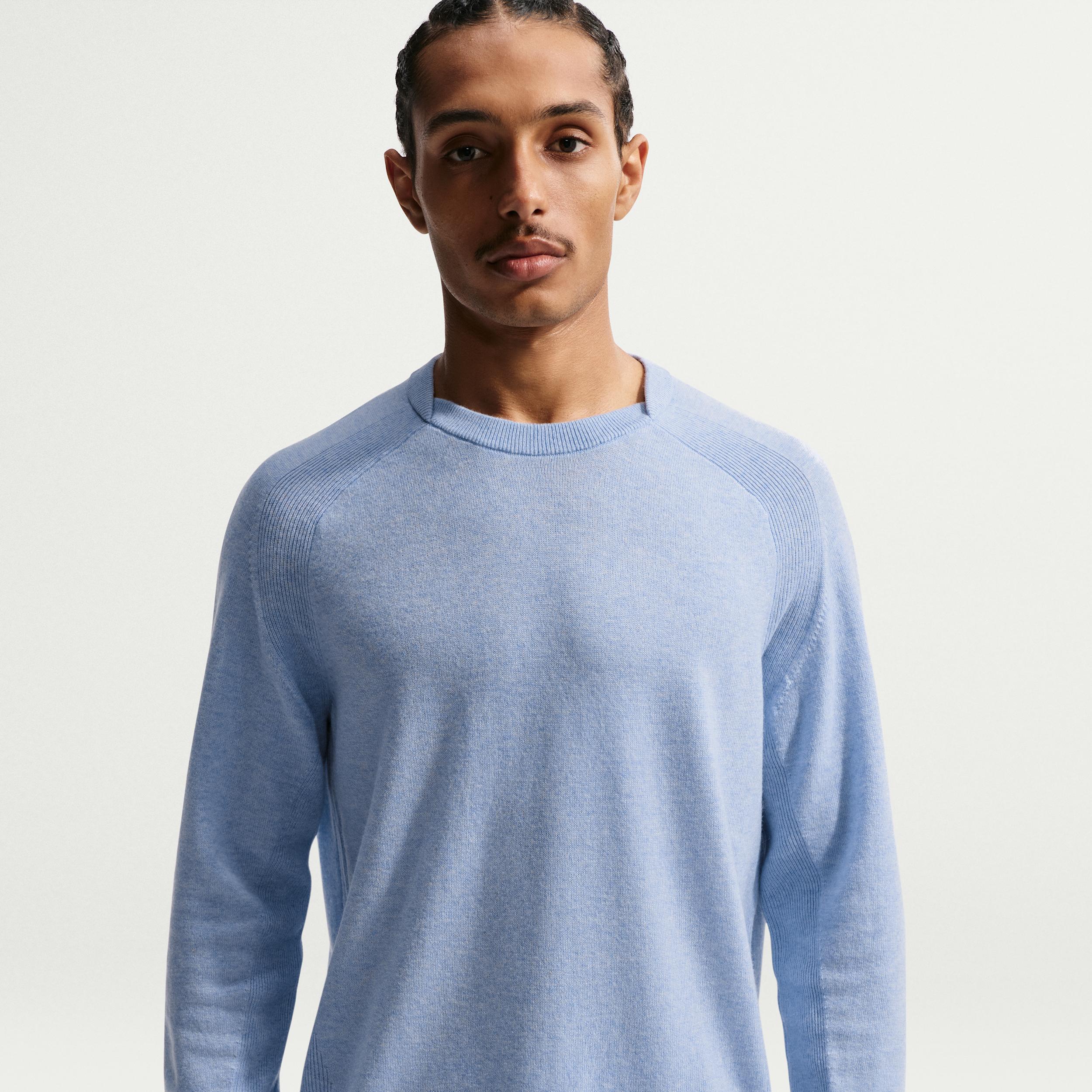 Nike Men's Tailored Performance Long Sleeve Crewneck Golf Sweater, Medium, Work Blue/Midnight Navy