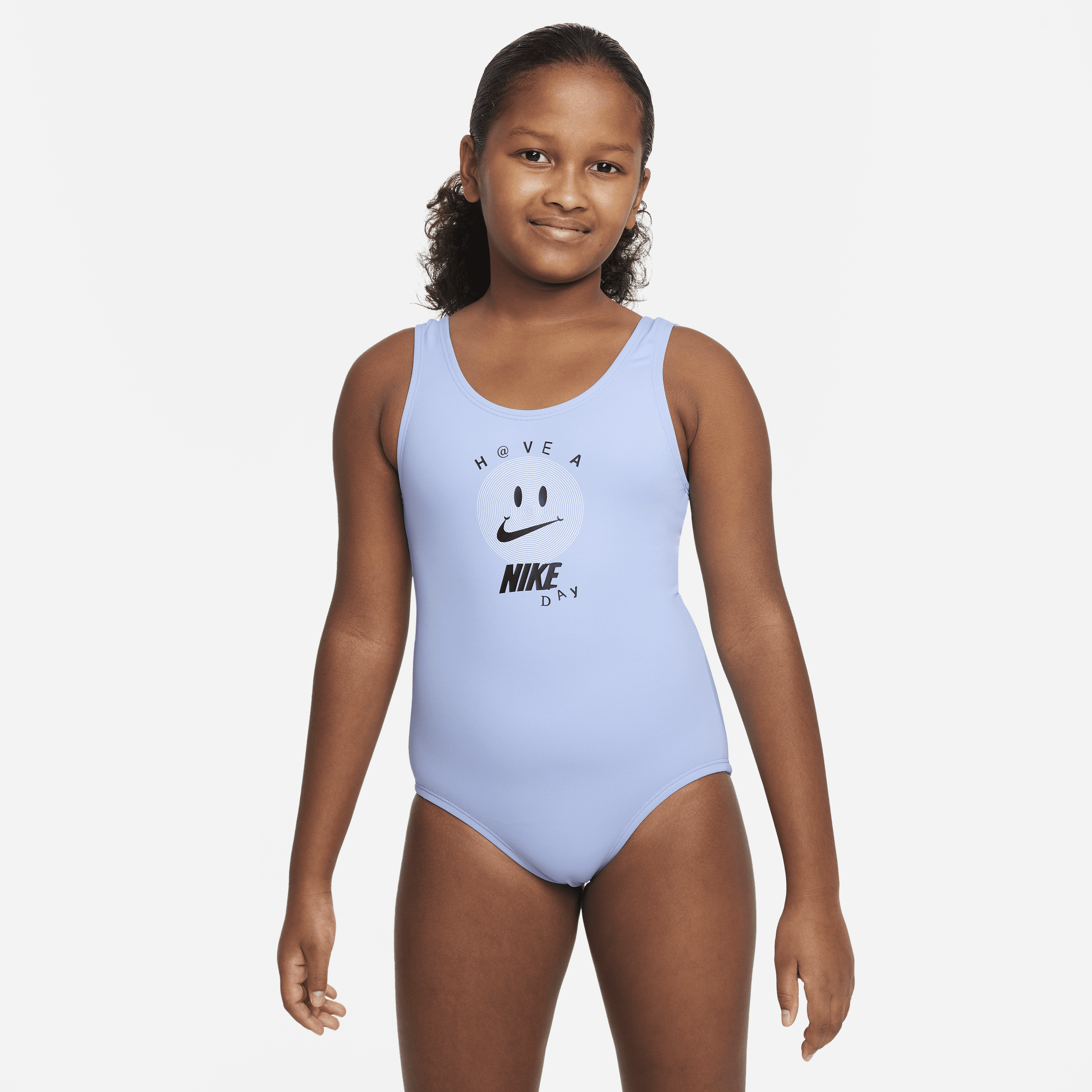 Nike Big Kids' (girls') U-back 1-piece Swimsuit In Blue