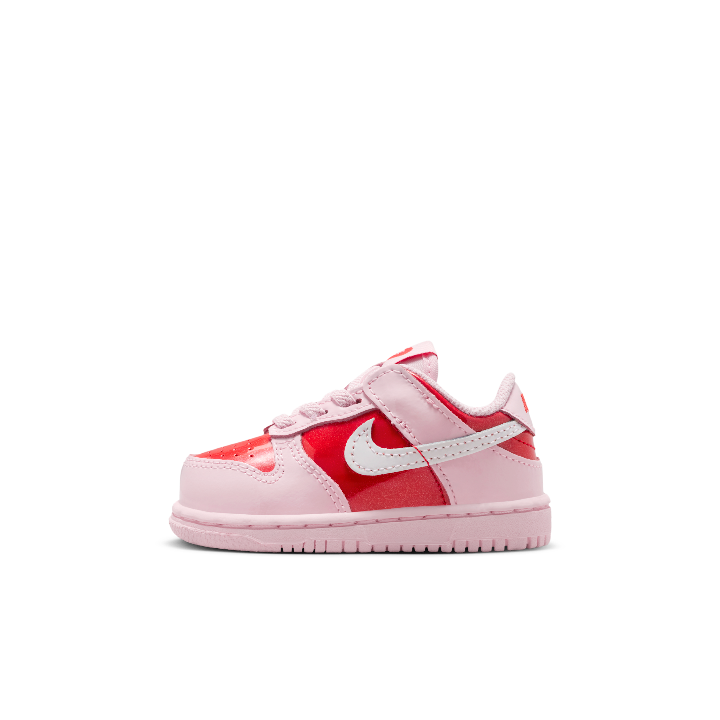 Nike Girls Dunk Low Valentines Day - Girls' Toddler Basketball Shoes - Pink Foam / Summit White / Red Size 8.0
