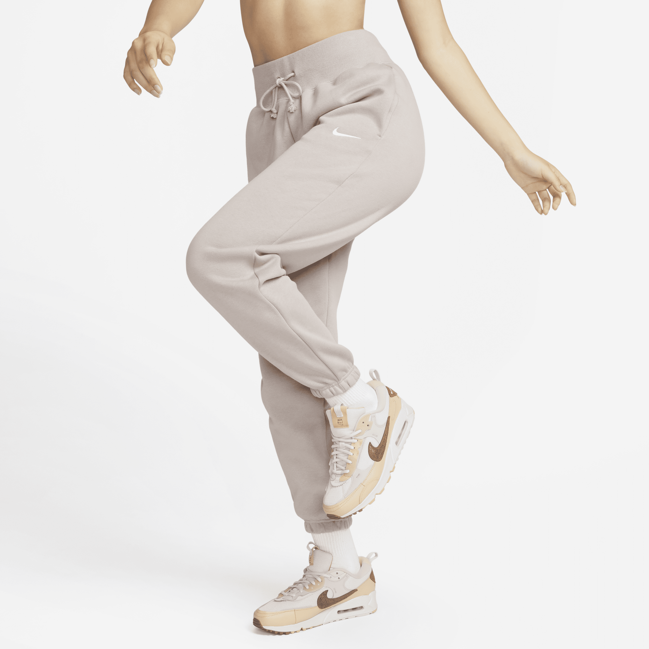 Nike Women's  Sportswear Phoenix Fleece High-waisted Oversized Sweatpants In Brown