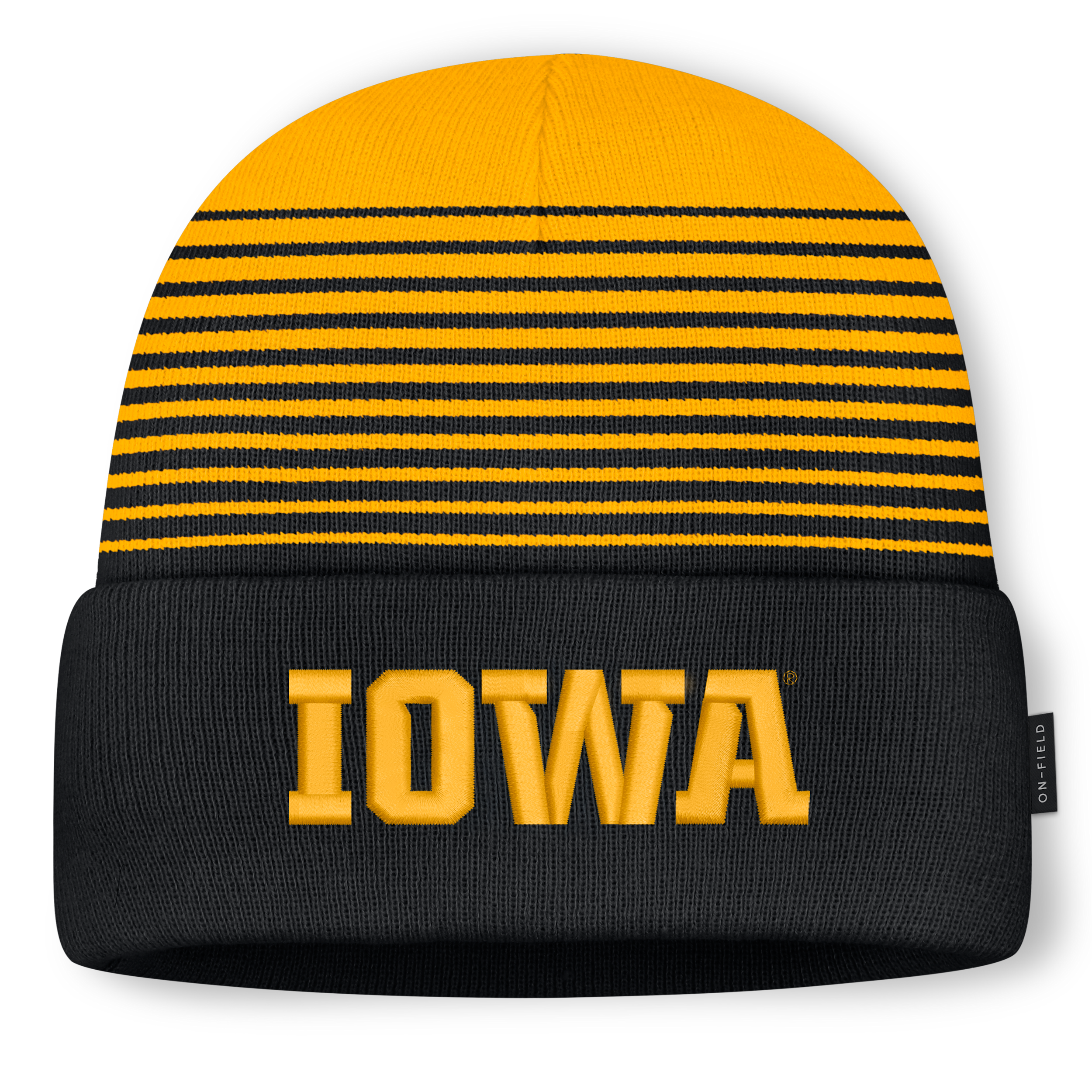 Men's and Women's Nike Black/Gold Iowa Hawkeyes On-Field Utility Knit Hat - Black, Gold
