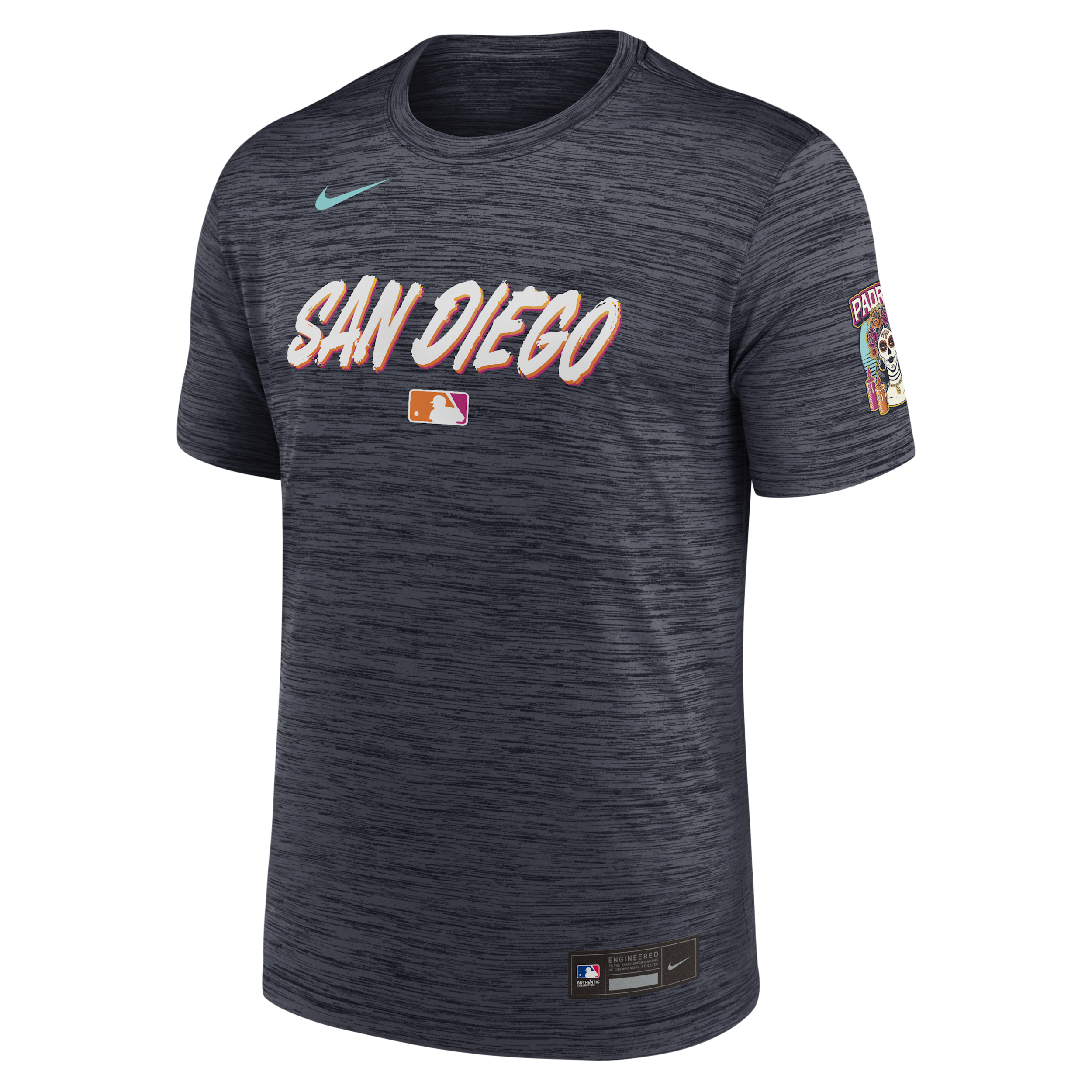 Nike Men's Obsidian San Diego Padres 2026 City Connect Authentic Collection Velocity Dri-fit T-Shirt - Obsidian