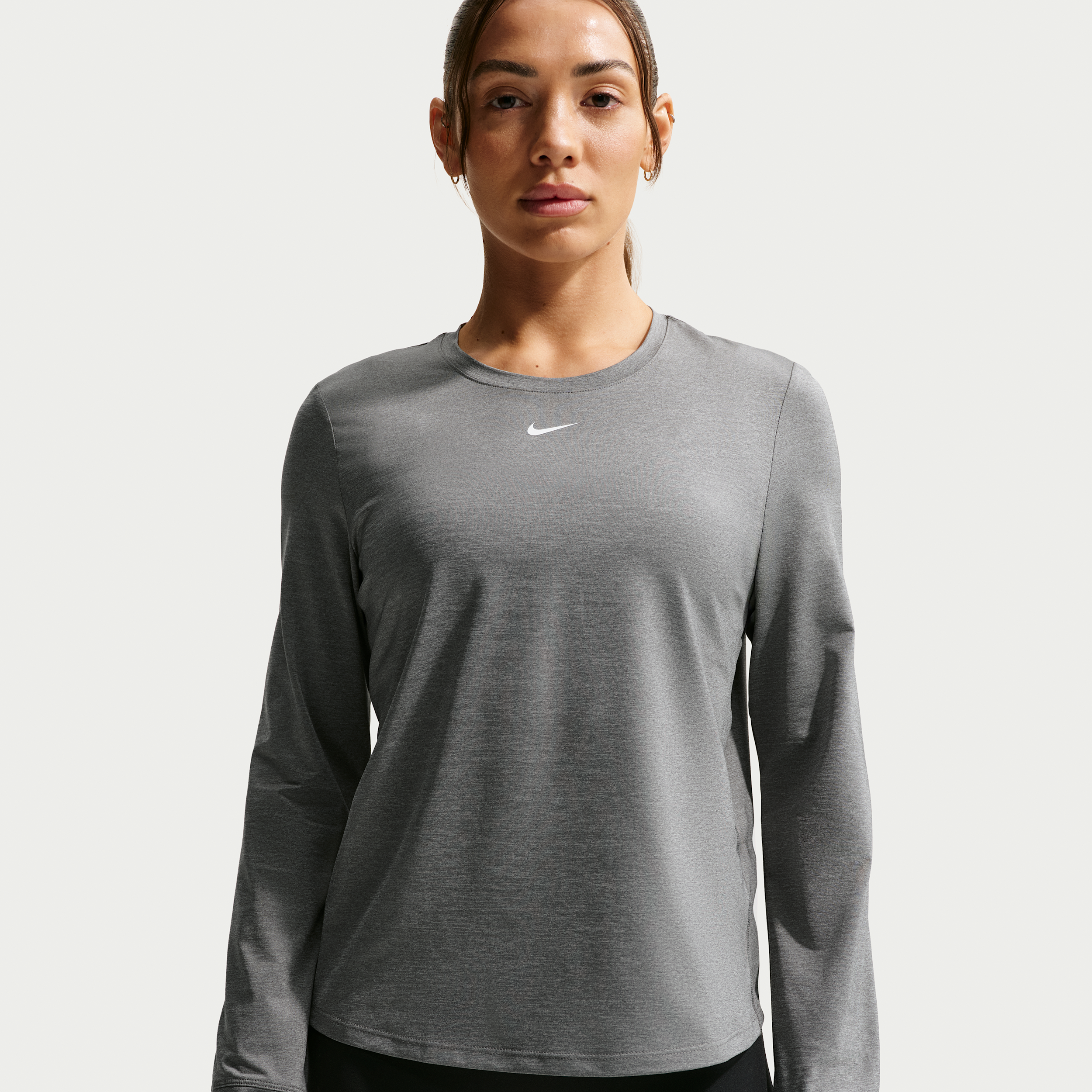 Nike Women's One Classic Dri-FIT Long-Sleeve Top in Grey | FN2801-086