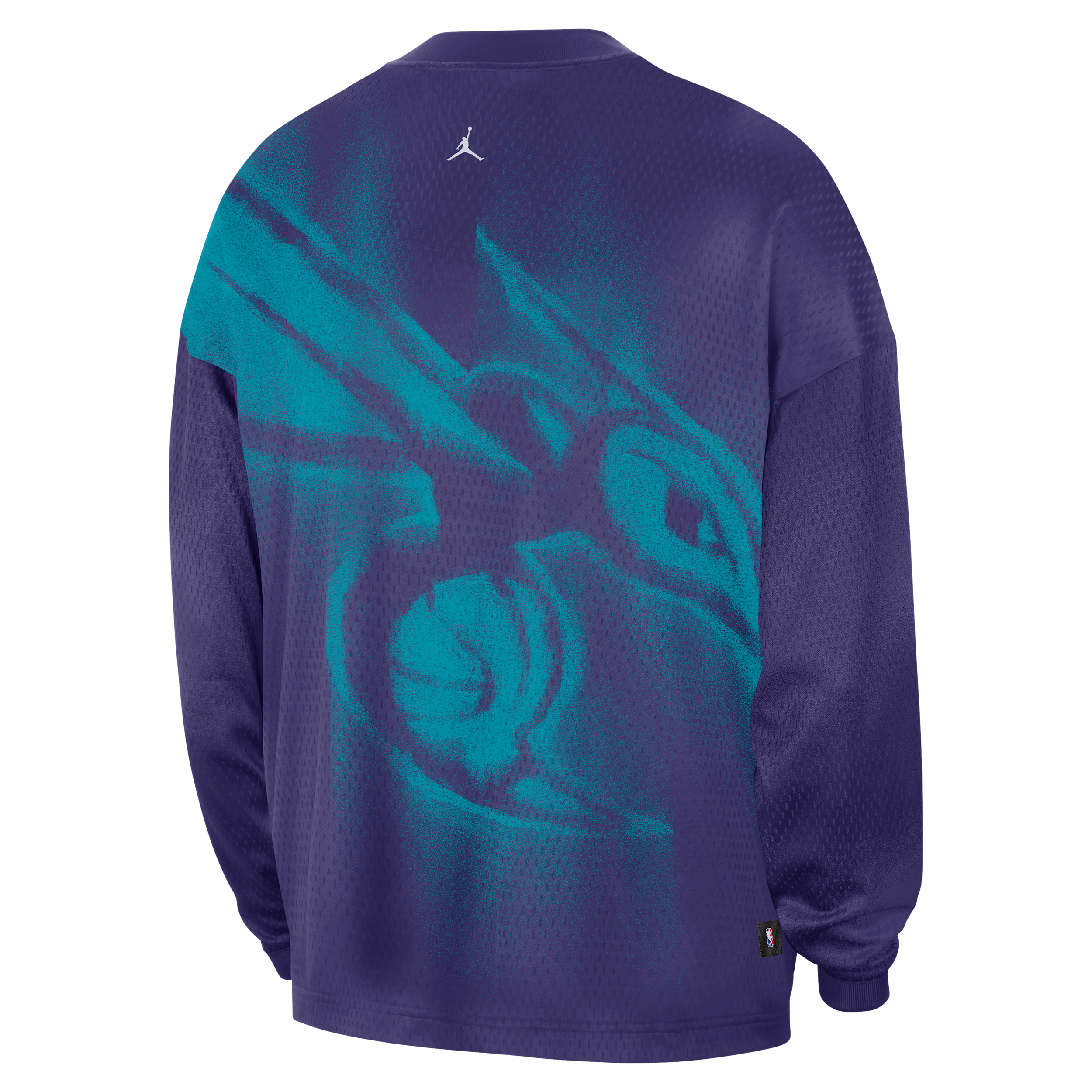 Jordan Adult Charlotte Hornets Worn With Obsession Standard Issue Game Long Sleeve Shirt, Men's, Small, Purple