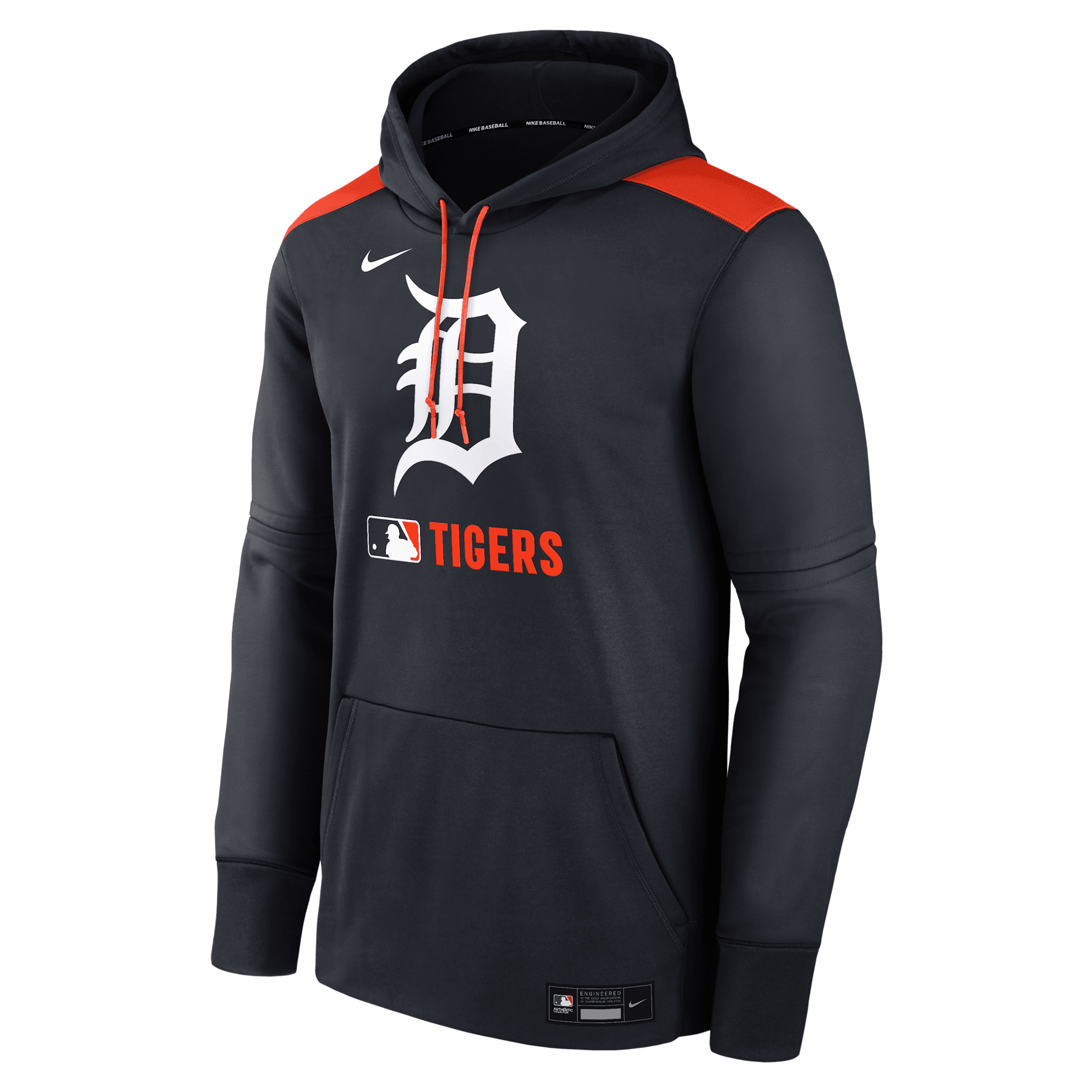 Nike Men's Detroit Tigers Authentic Collection Therma Mlb Pullover Hoodie In Blue
