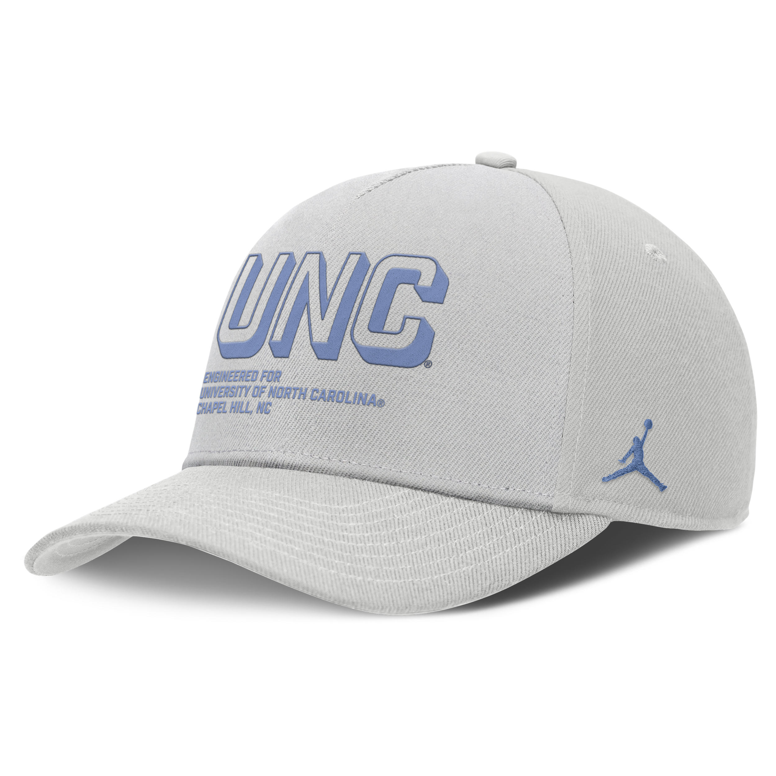 Jordan Men's Gray North Carolina Tar Heels 2025 Sideline Dust Pinched Rise Adjustable Hat In Gray