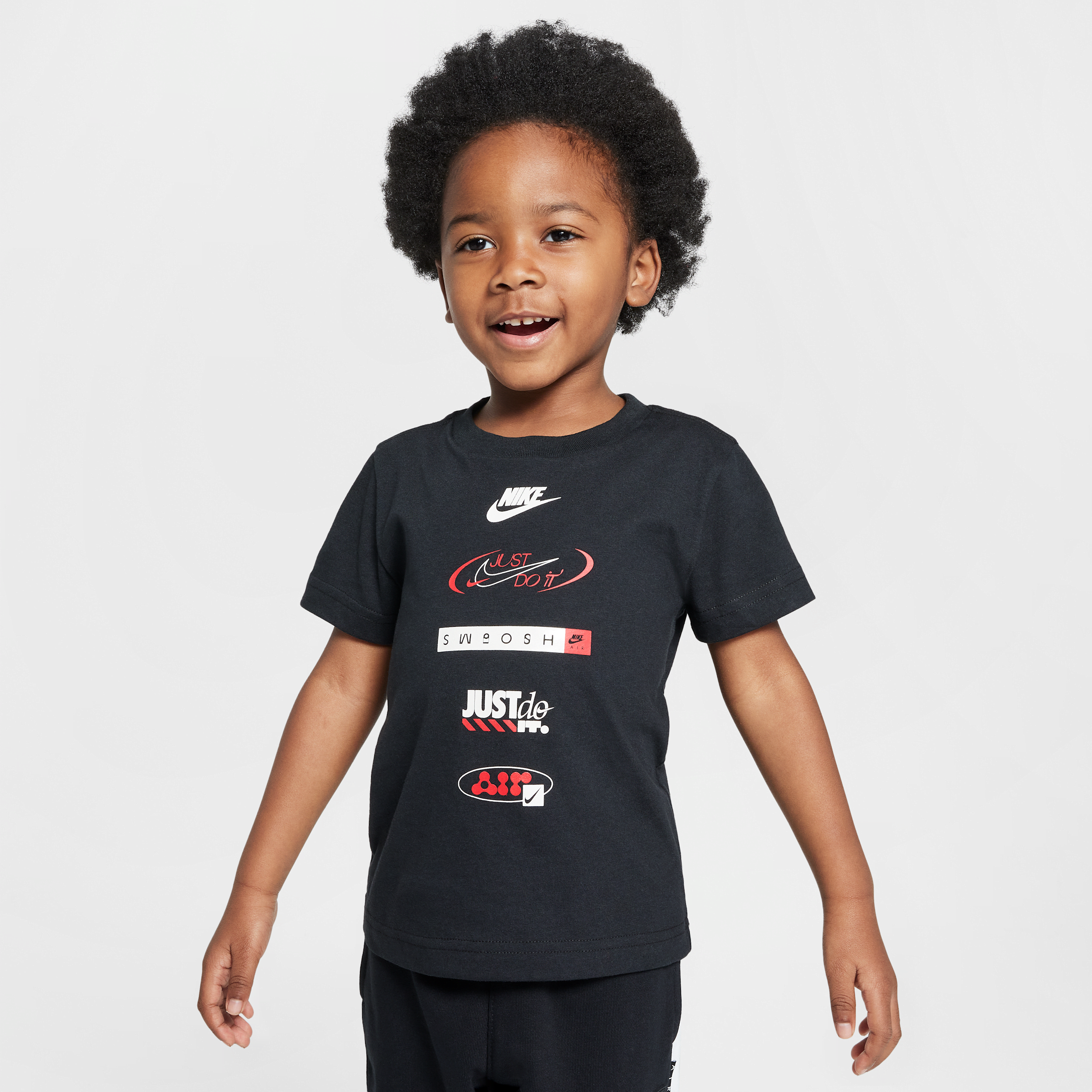 Nike Toddler Brandmark Stack T-shirt In Black