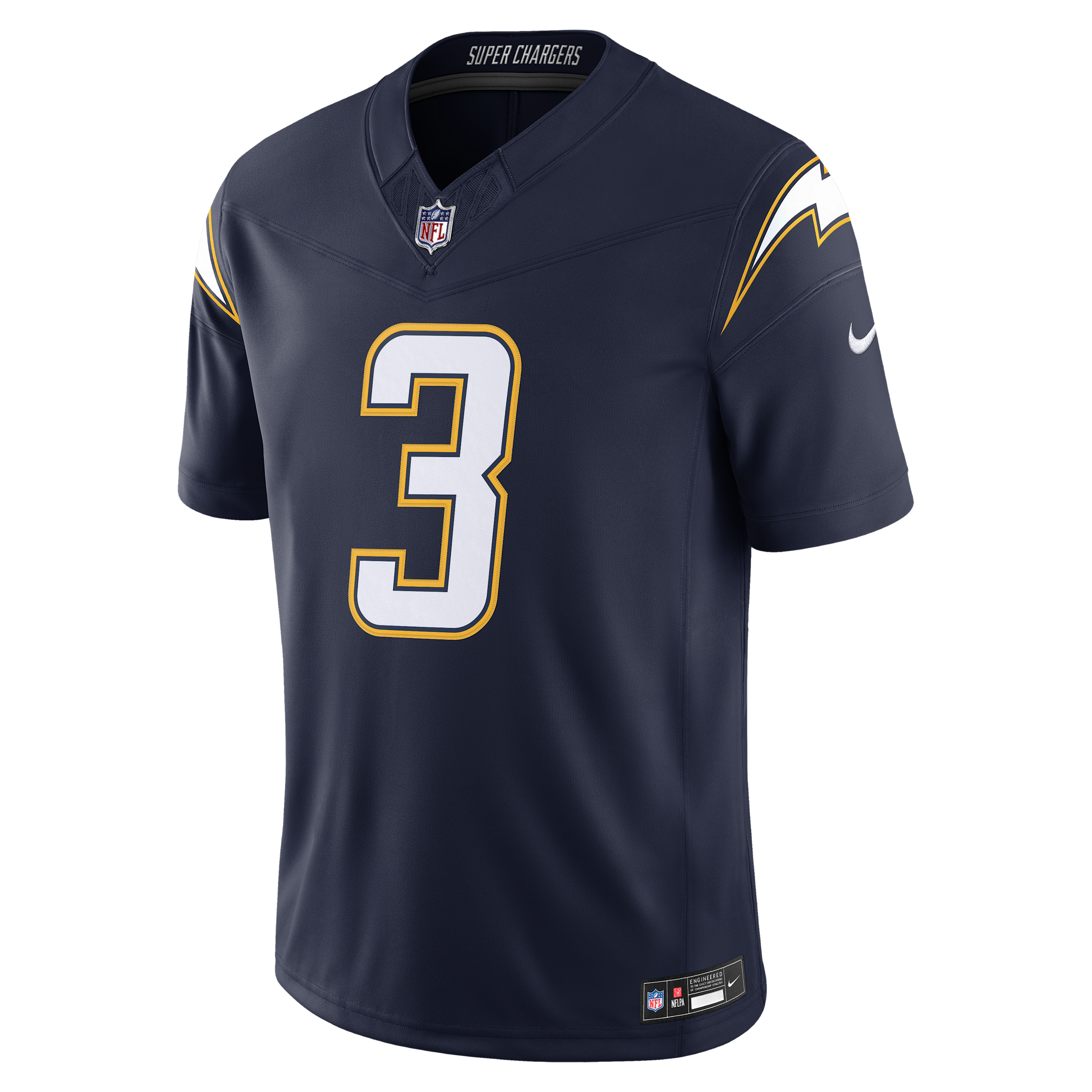 Nike Men's Derwin James Jr. Navy Los Angeles Chargers Alternate Super Chargers Vapor F.u.s.e. Stitched Limited Jersey - Navy