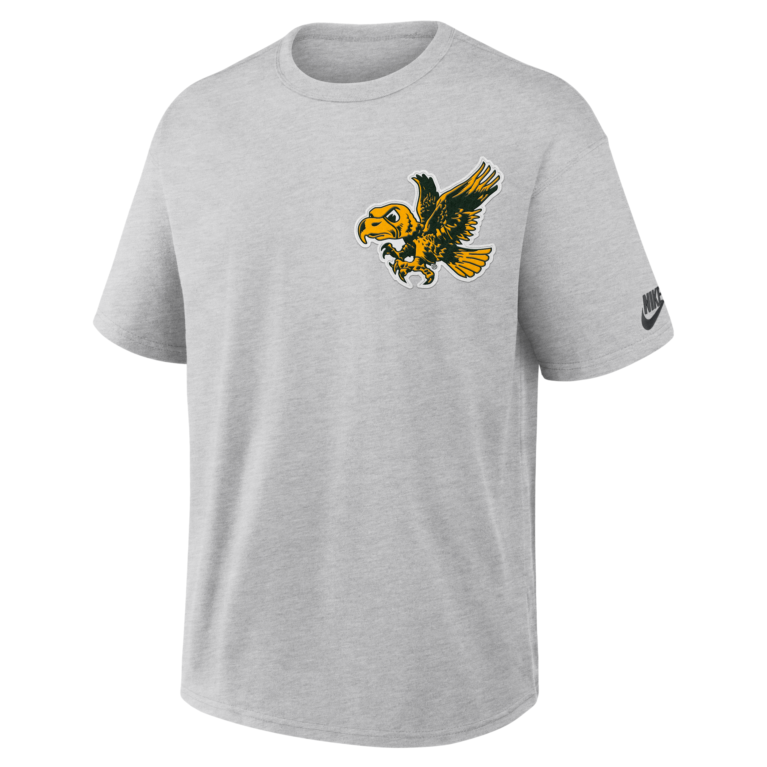 Nike Men's Iowa Hawkeyes Grey Heather Set On Max90 Legacy T-Shirt, XXL, Gray